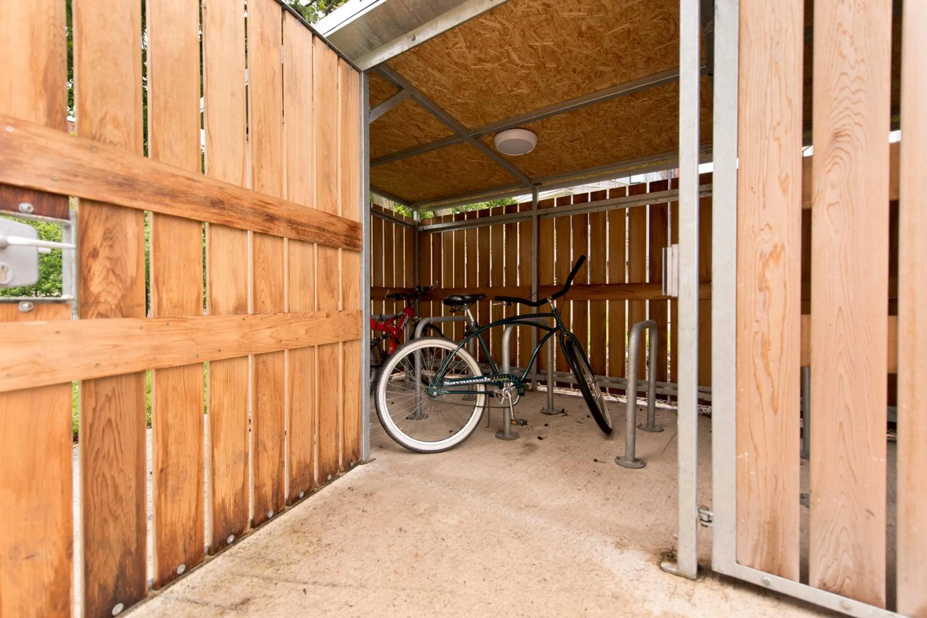 Cycling in YHA Liverpool Albert Dock