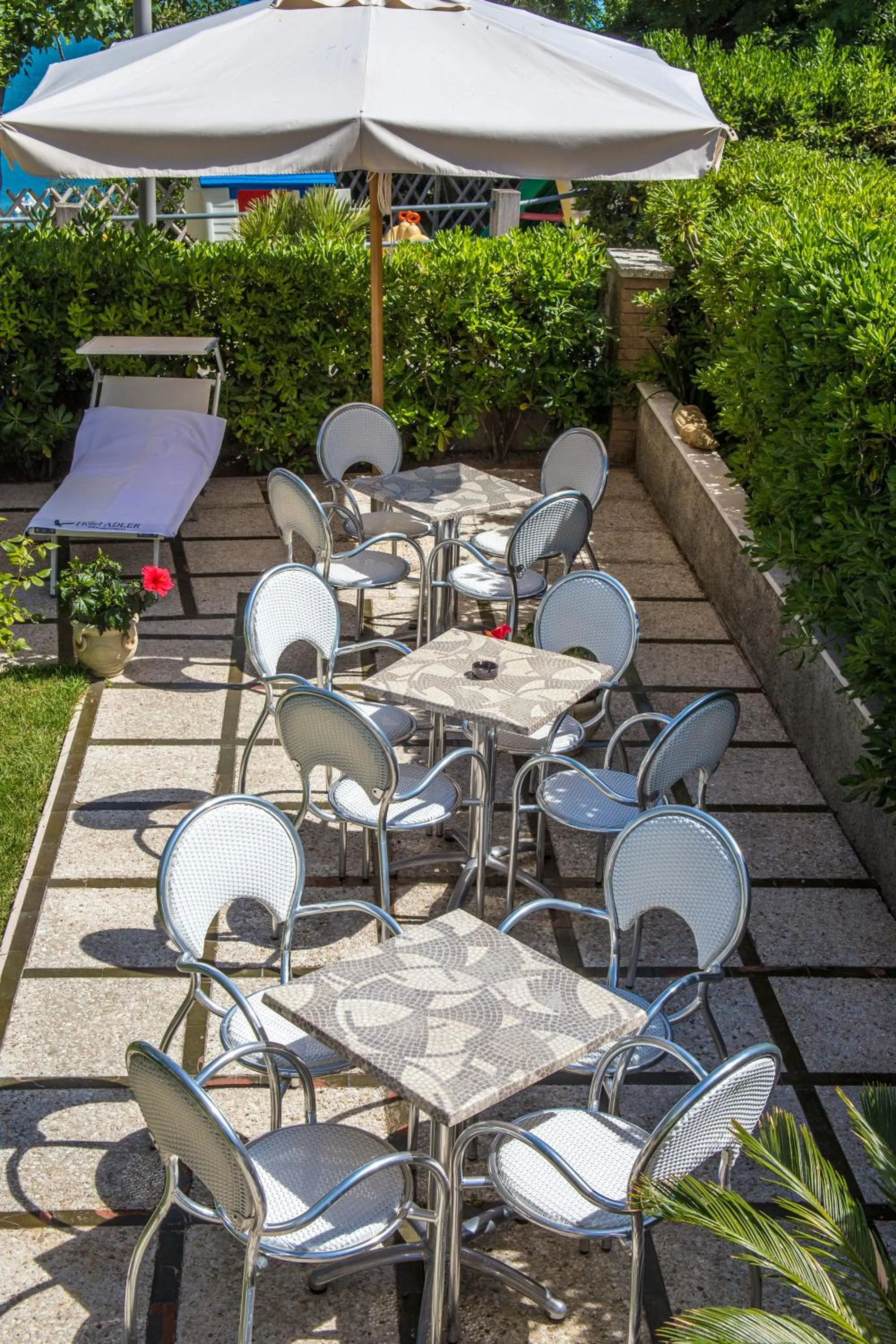 Patio in Hotel Adler