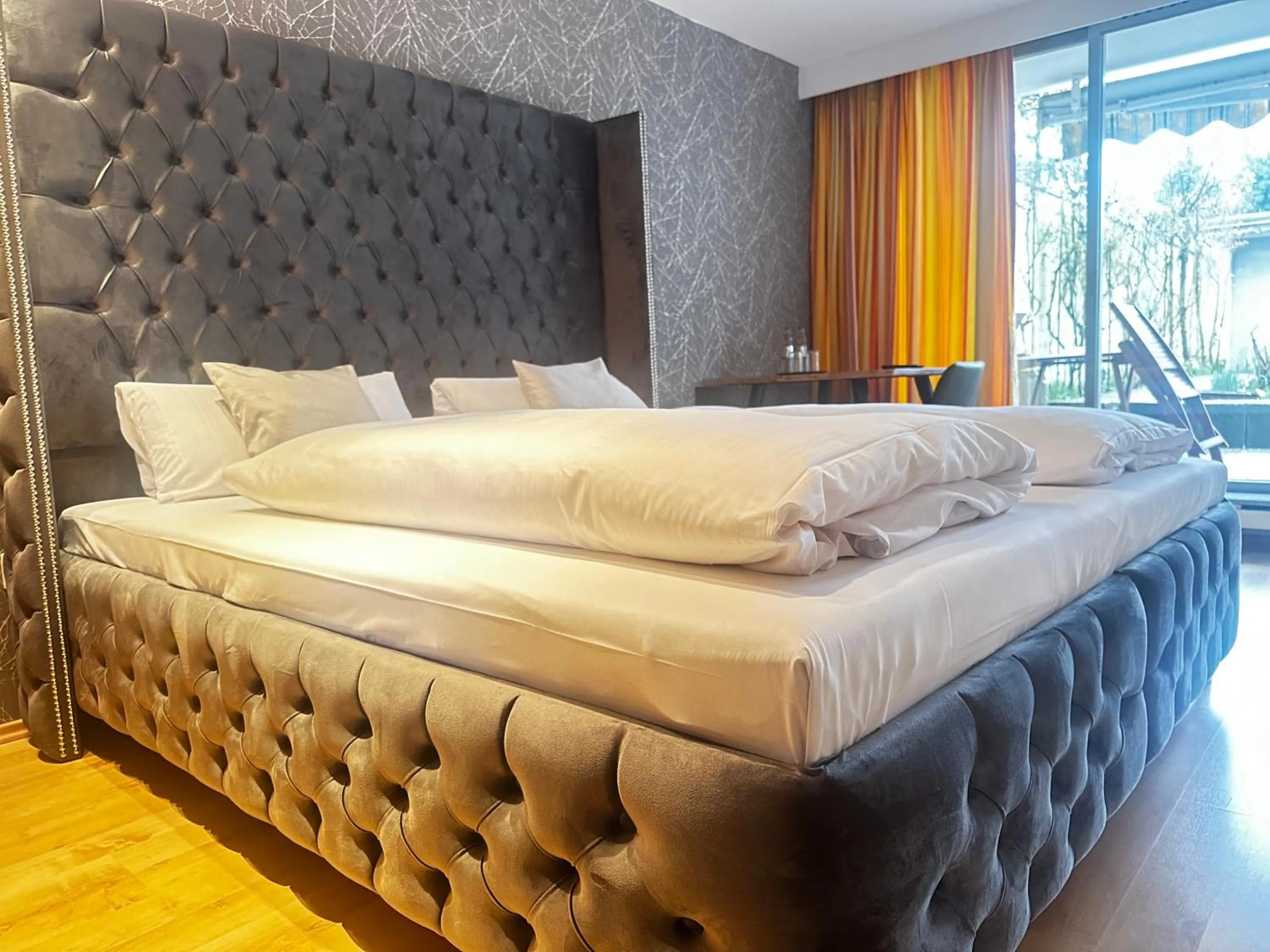 Bed in Hotel Unterfeldhaus