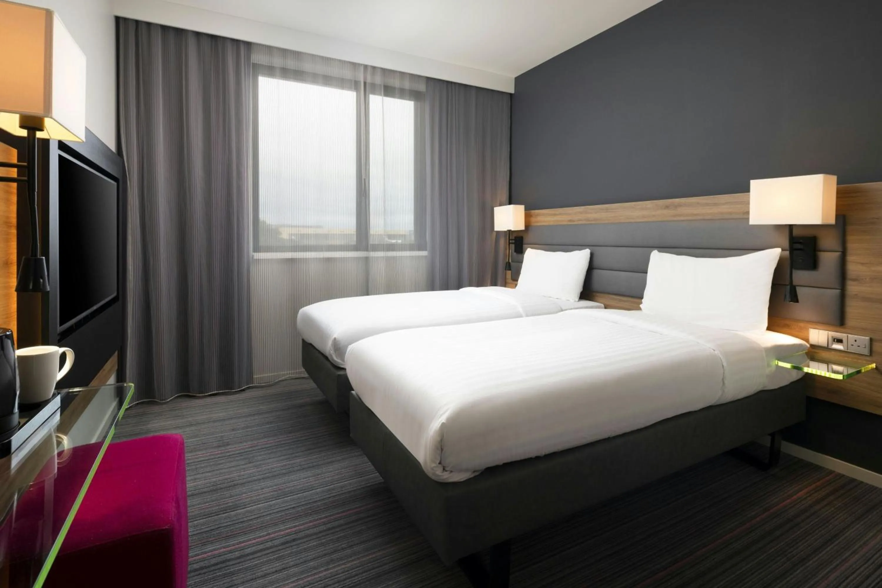 Photo of the whole room, Bed in Moxy London Heathrow Airport