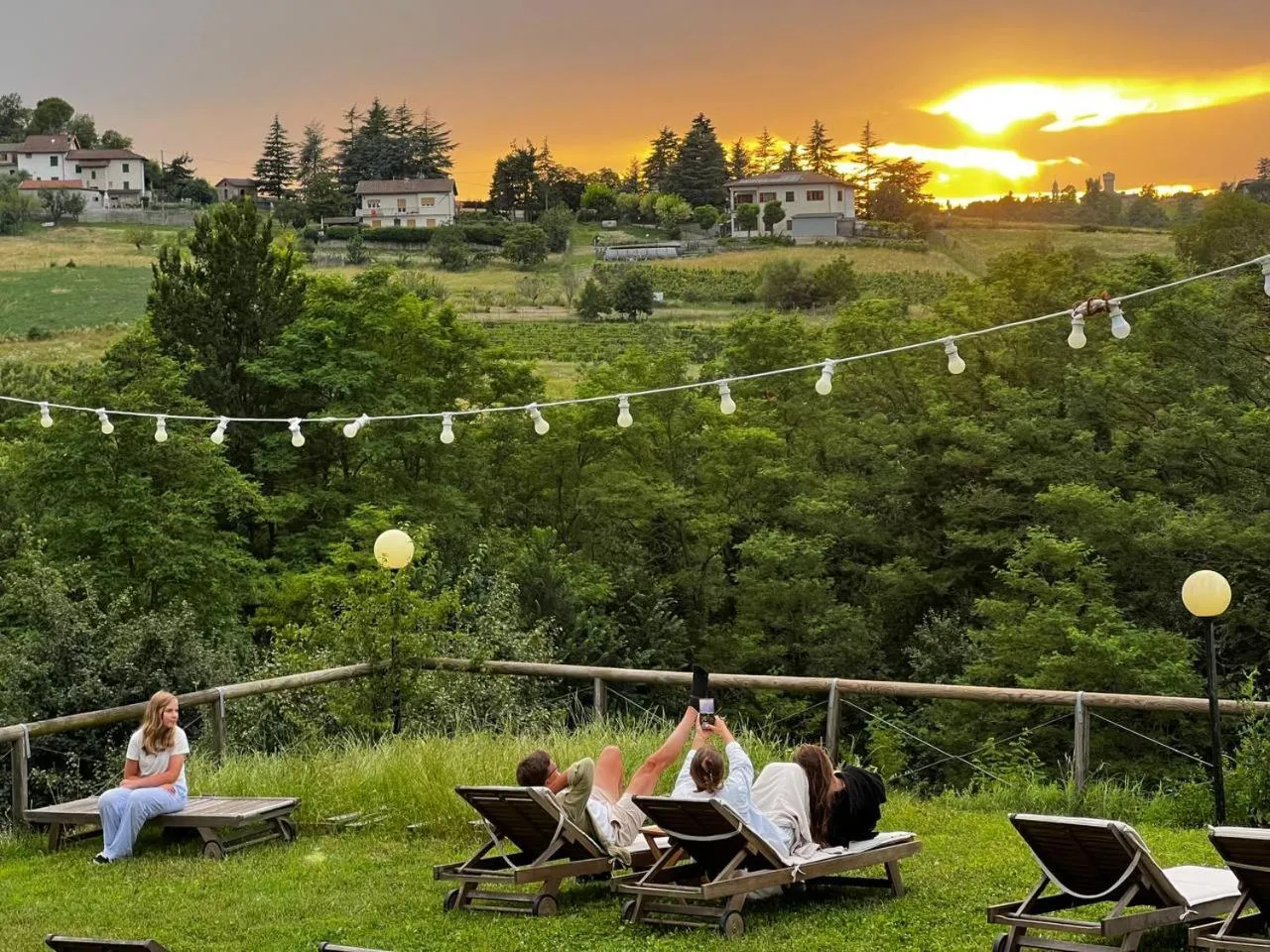 Garden in Cascina Gazzeri Country House