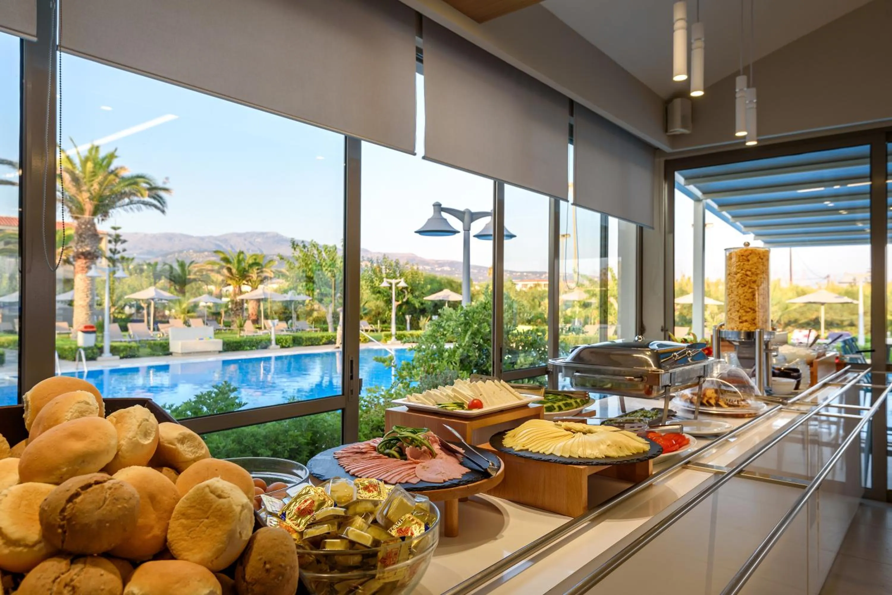 Buffet breakfast in Marinos Beach Hotel