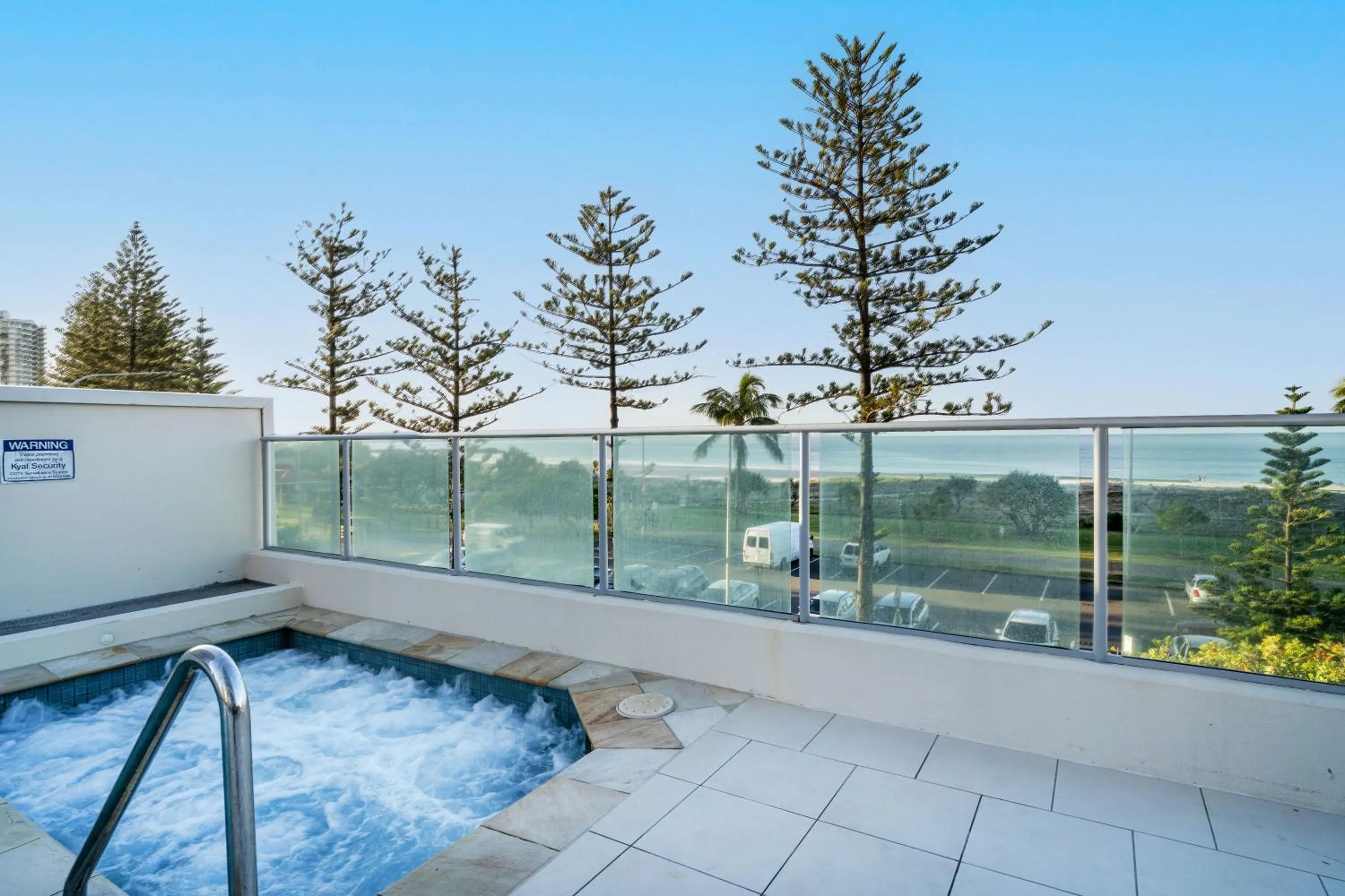 Swimming pool in Reflection on the Sea