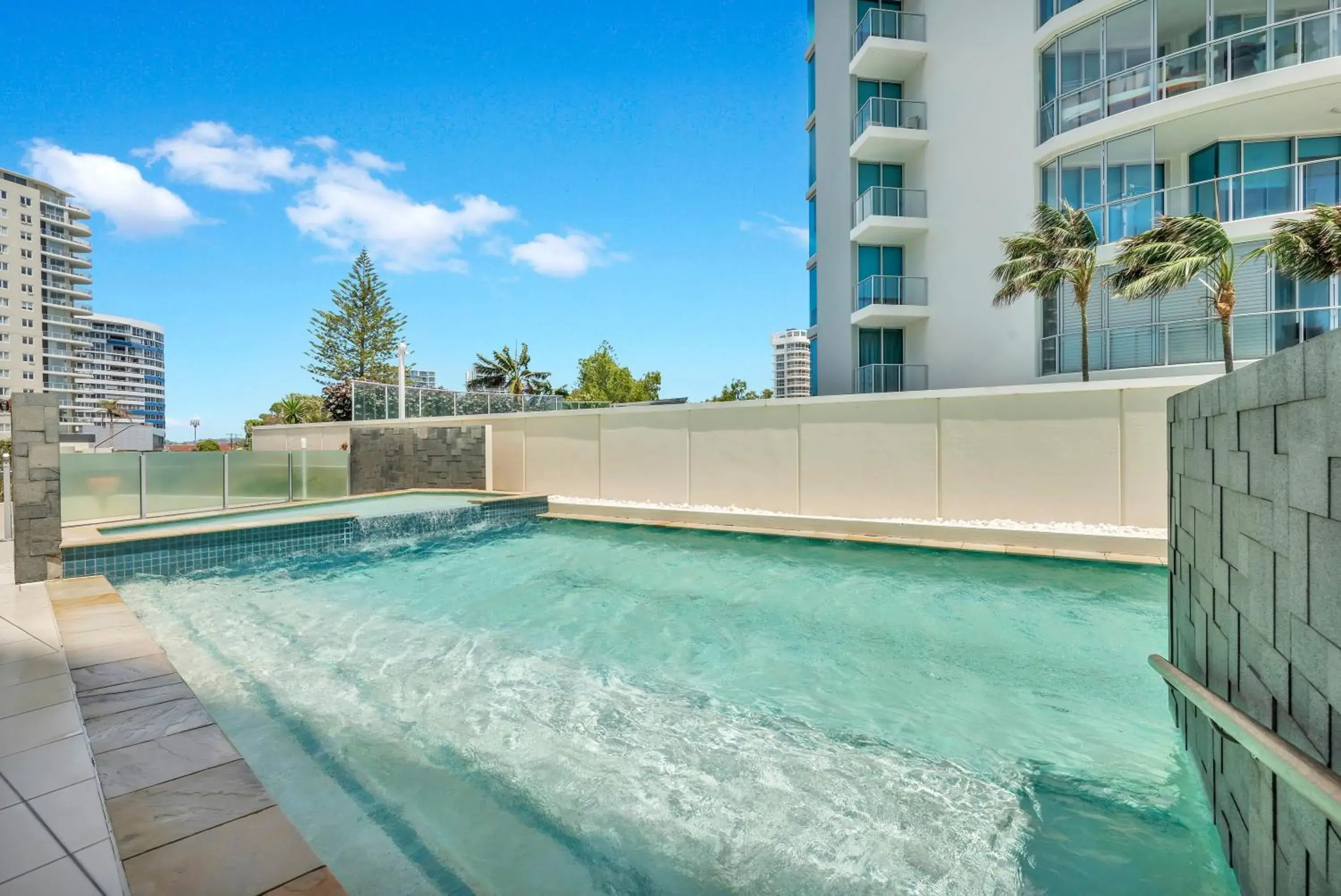 Swimming pool in Reflection on the Sea Swimming pool in Reflection on the Sea