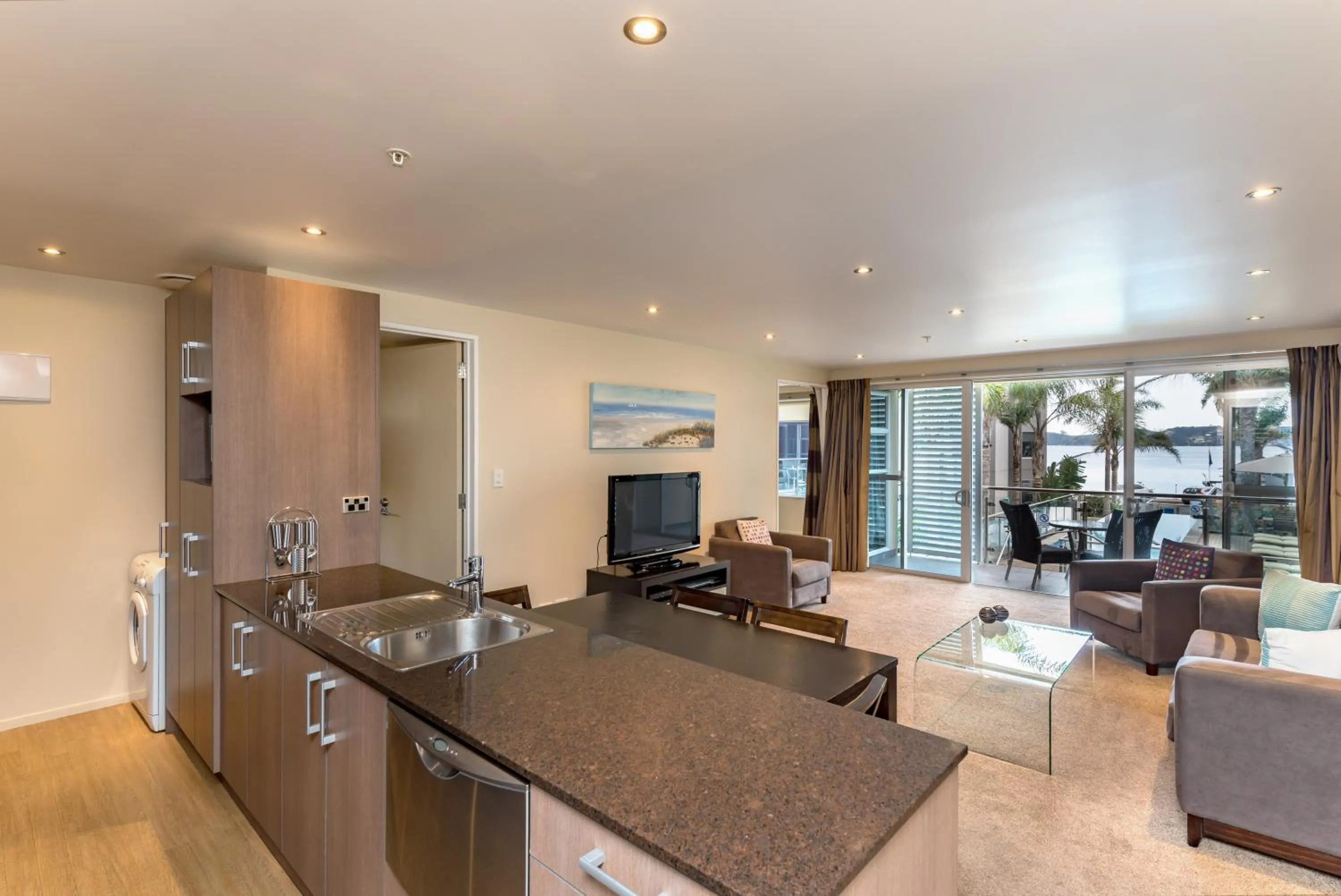 Living room in Edgewater Palms Apartments