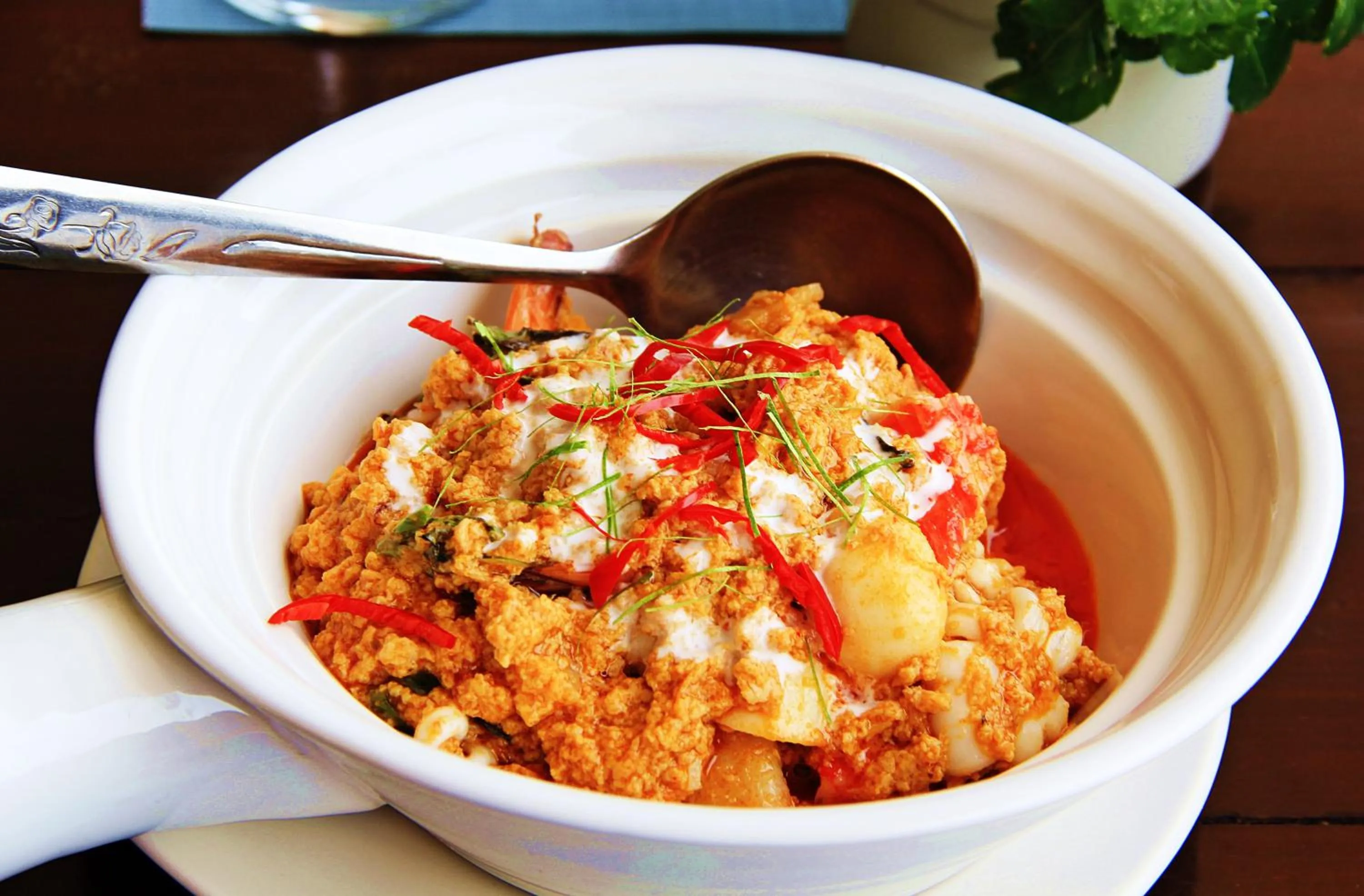 Food close-up in Namkhong Riverside