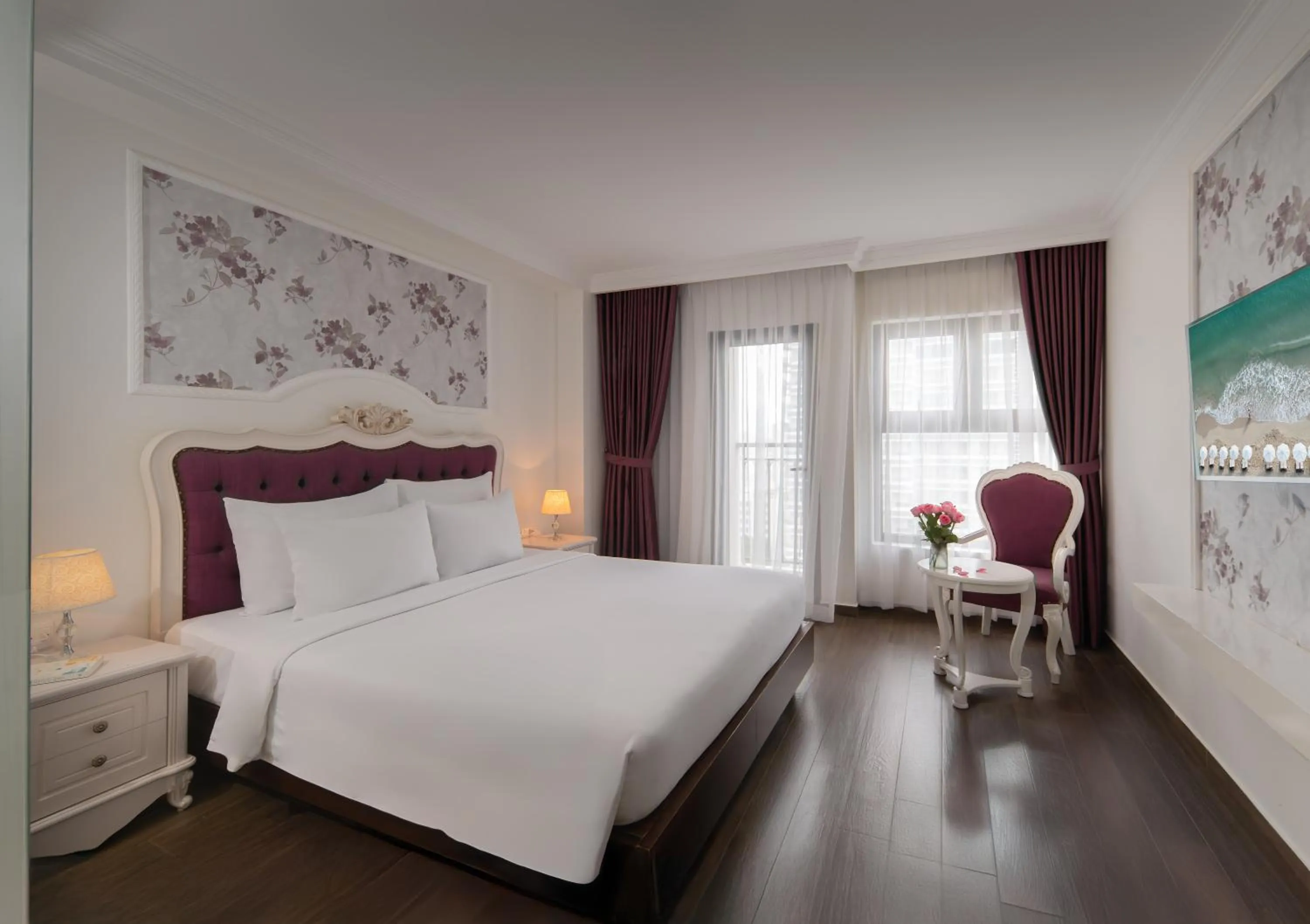 Bed in Bonjour Nha Trang Hotel