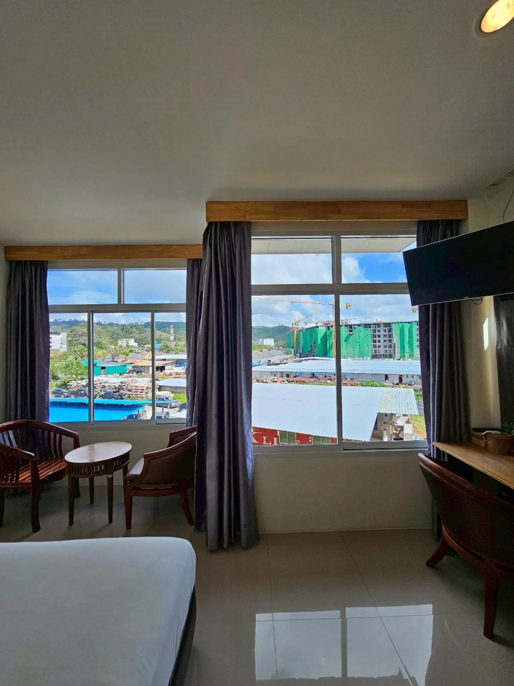 View (from property/room), Bed in Dwell Phuket Airport Hotel at Naiyang