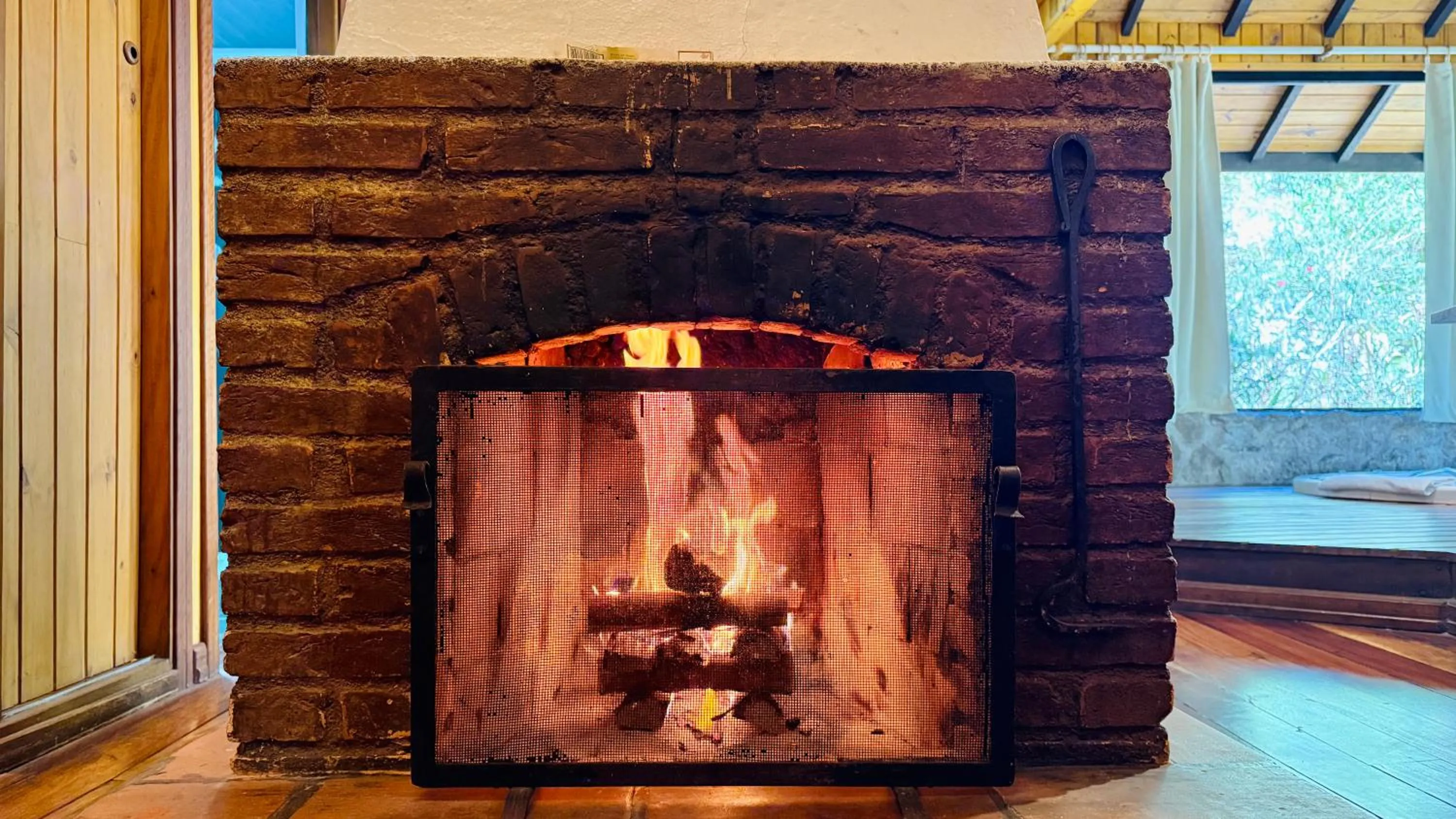 fireplace in Pousada Villa D'Amore