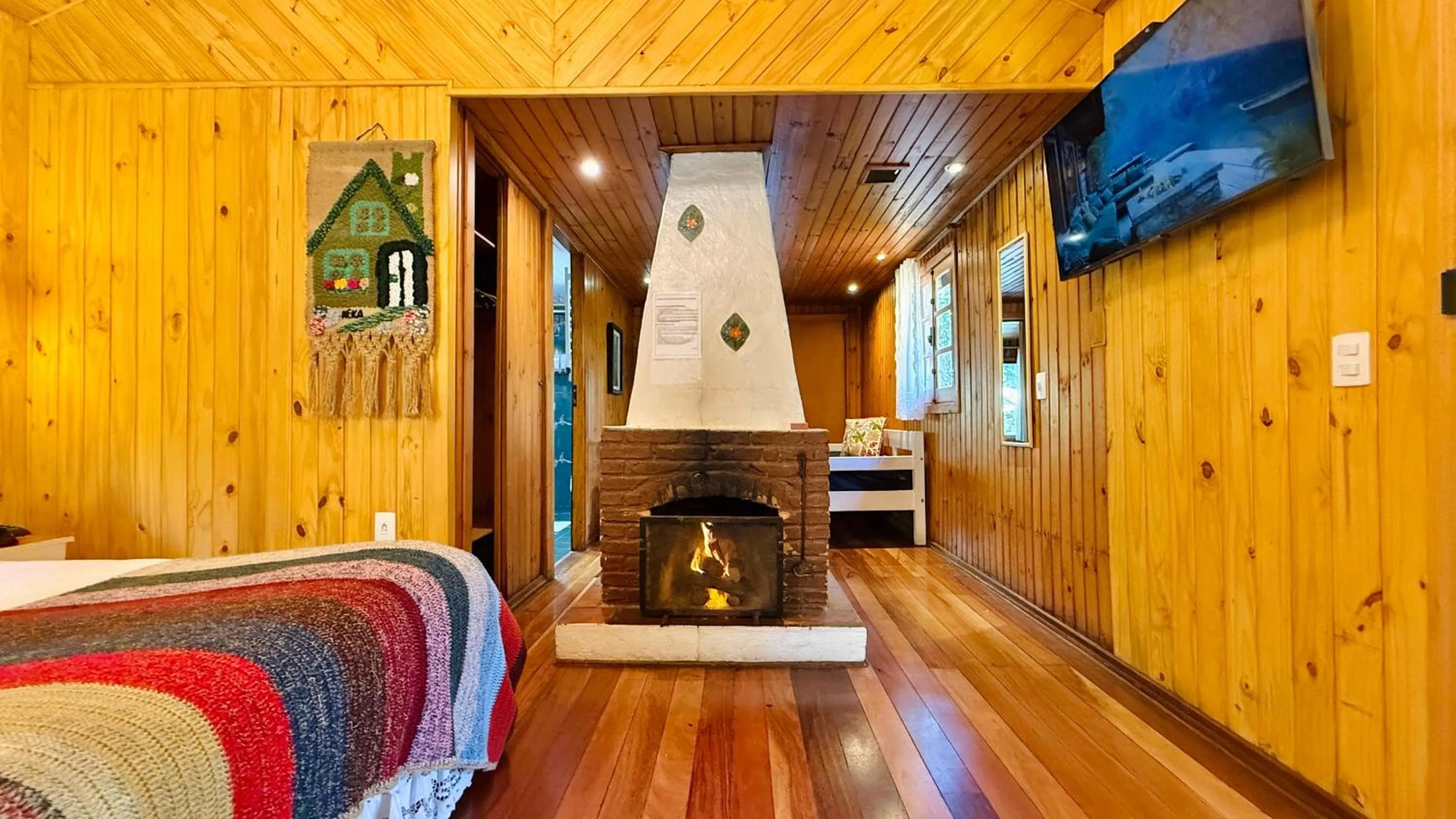 Bed in Pousada Villa D'Amore