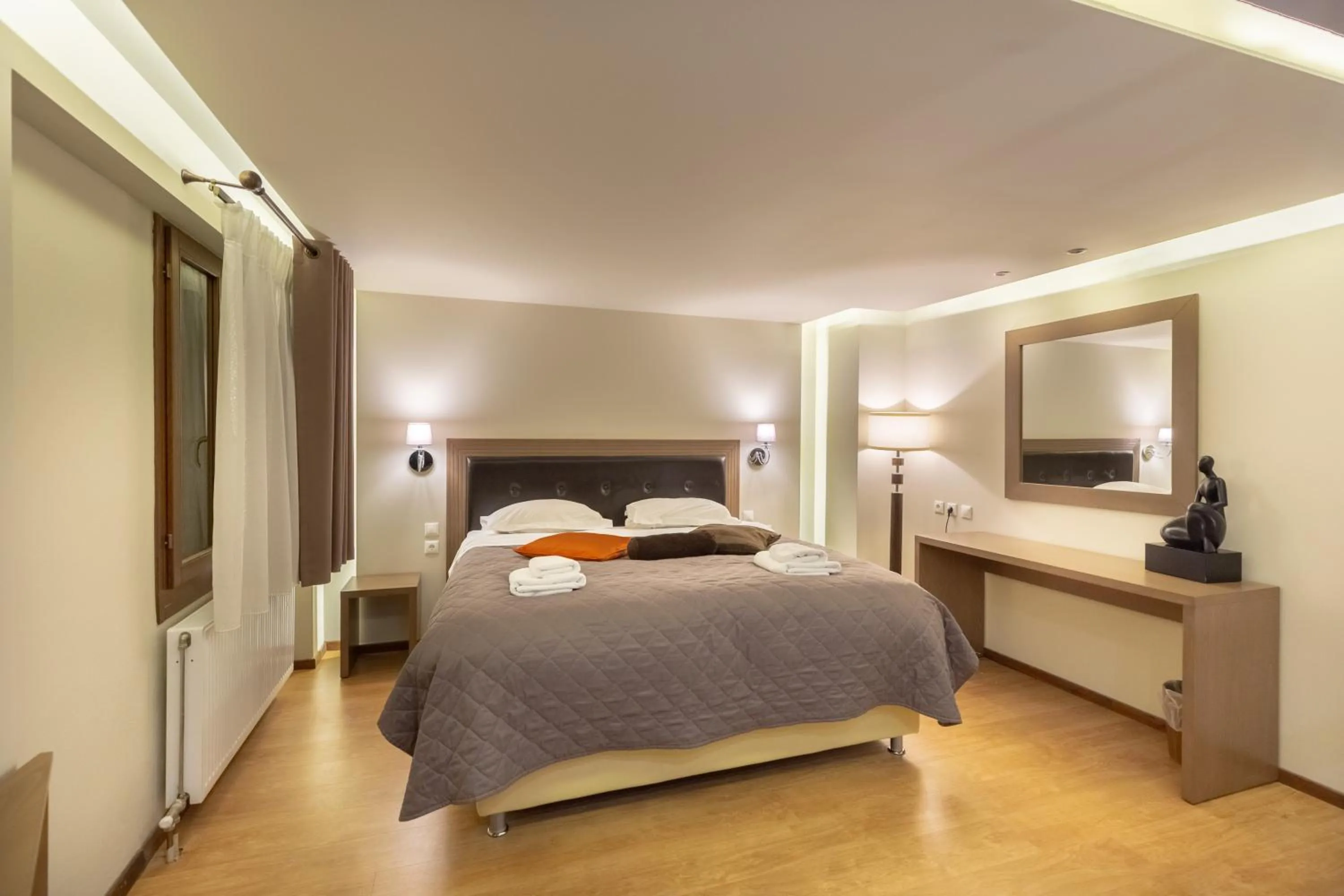 Bedroom, Bed in Nevros Hotel Resort and Spa Limni Plastira
