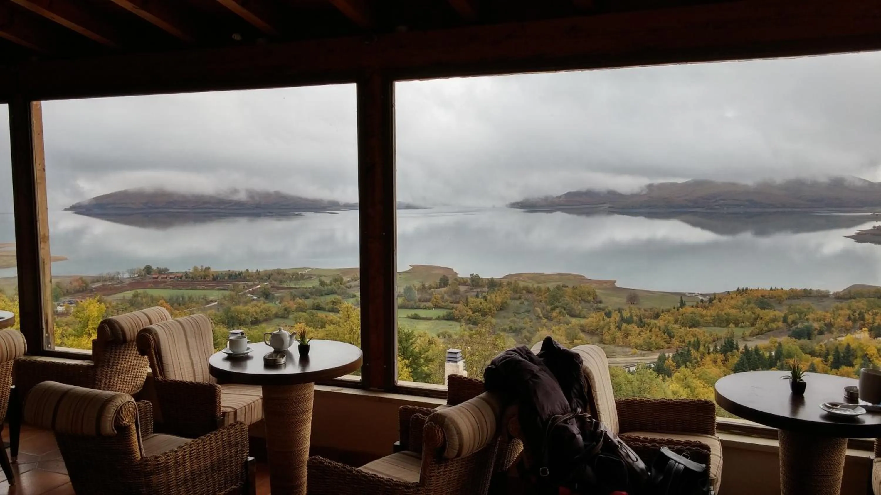 Lounge or bar in Nevros Hotel Resort and Spa Limni Plastira