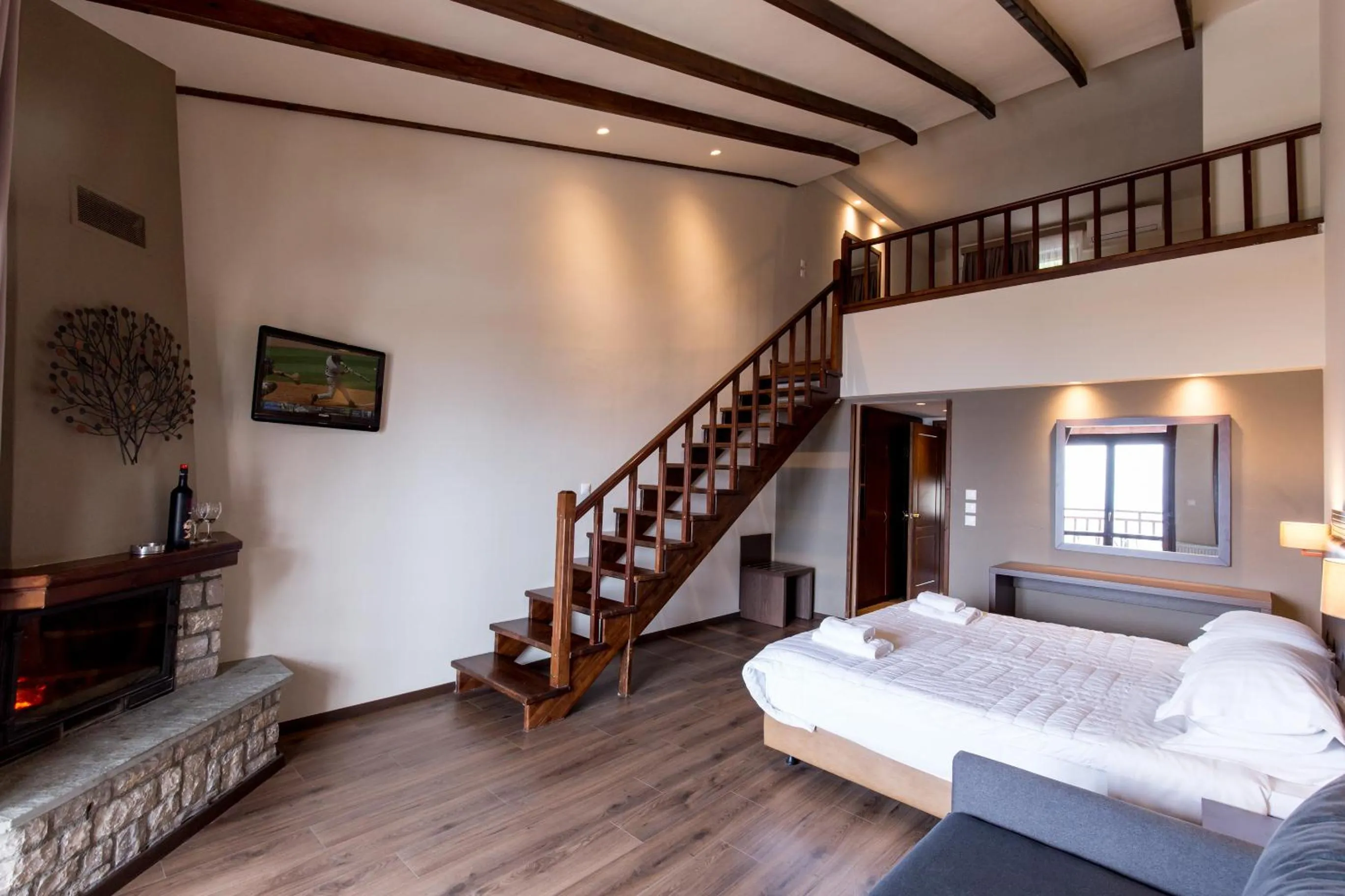 Photo of the whole room, Bed in Nevros Hotel Resort and Spa Limni Plastira