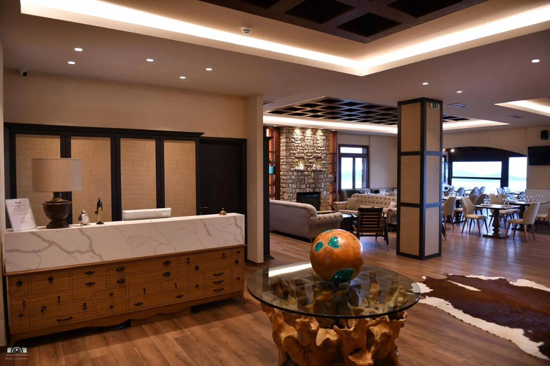 Lobby or reception in Nevros Hotel Resort and Spa Limni Plastira