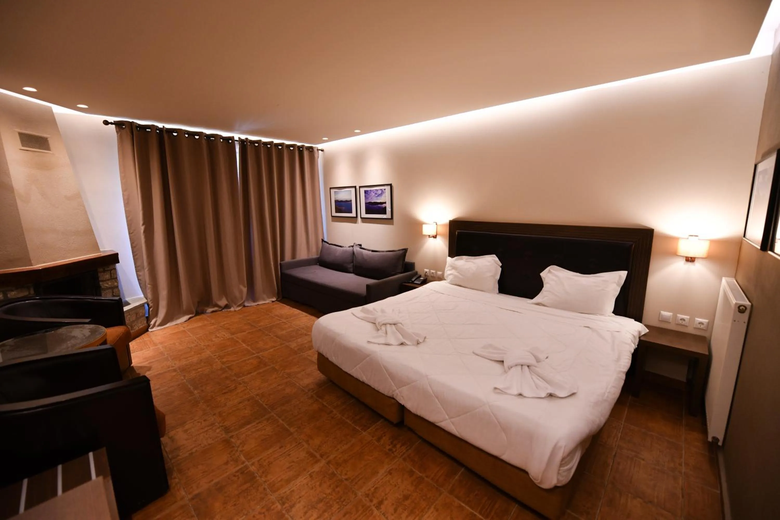 Photo of the whole room, Bed in Nevros Hotel Resort and Spa Limni Plastira