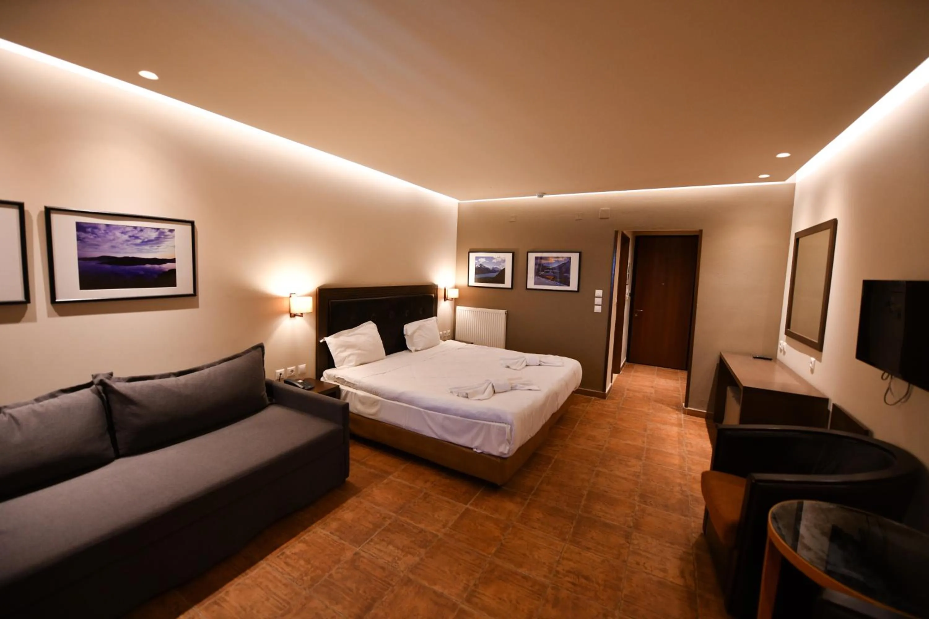 Photo of the whole room, Bed in Nevros Hotel Resort and Spa Limni Plastira