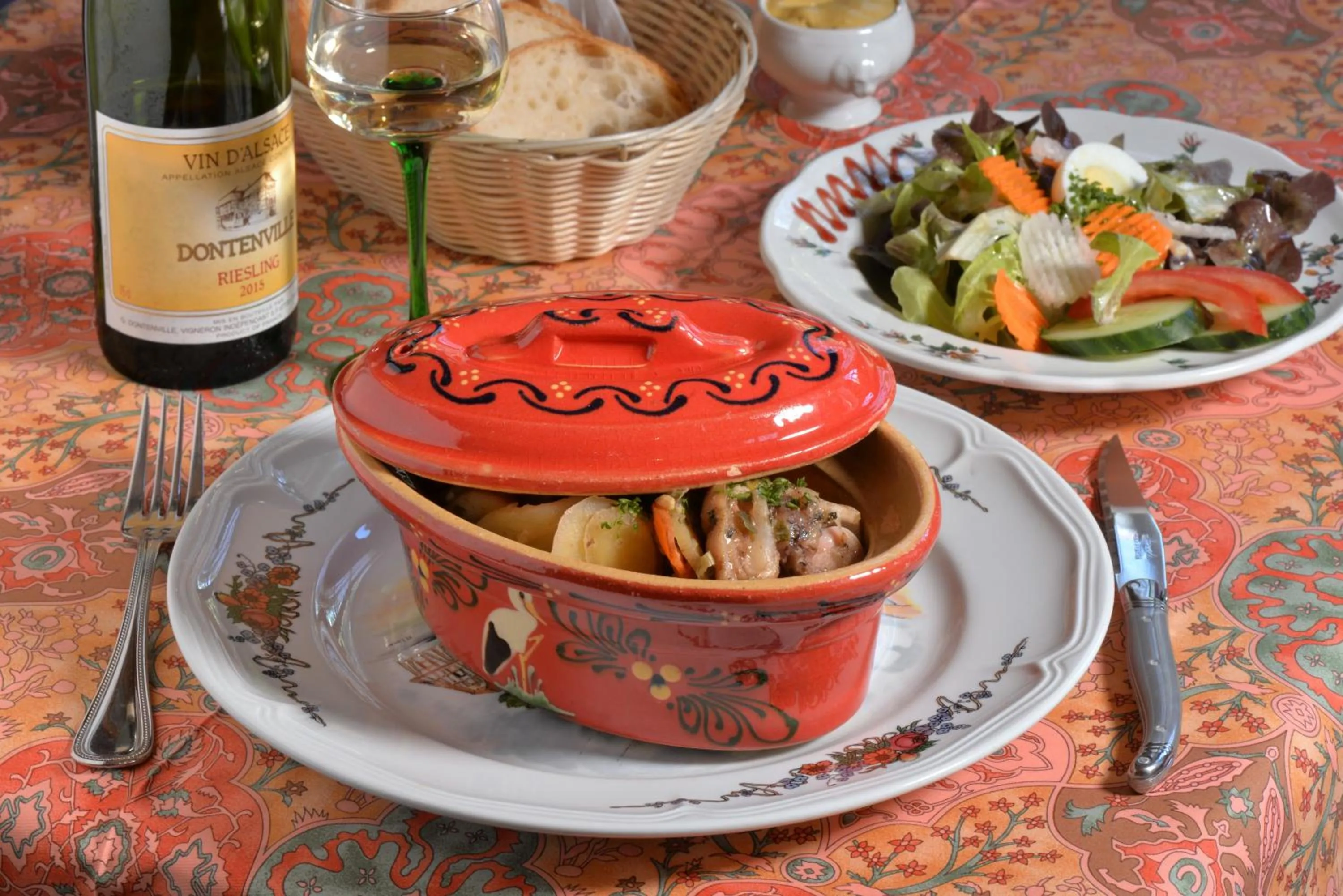 Food close-up in Hotel Restaurant Dontenville