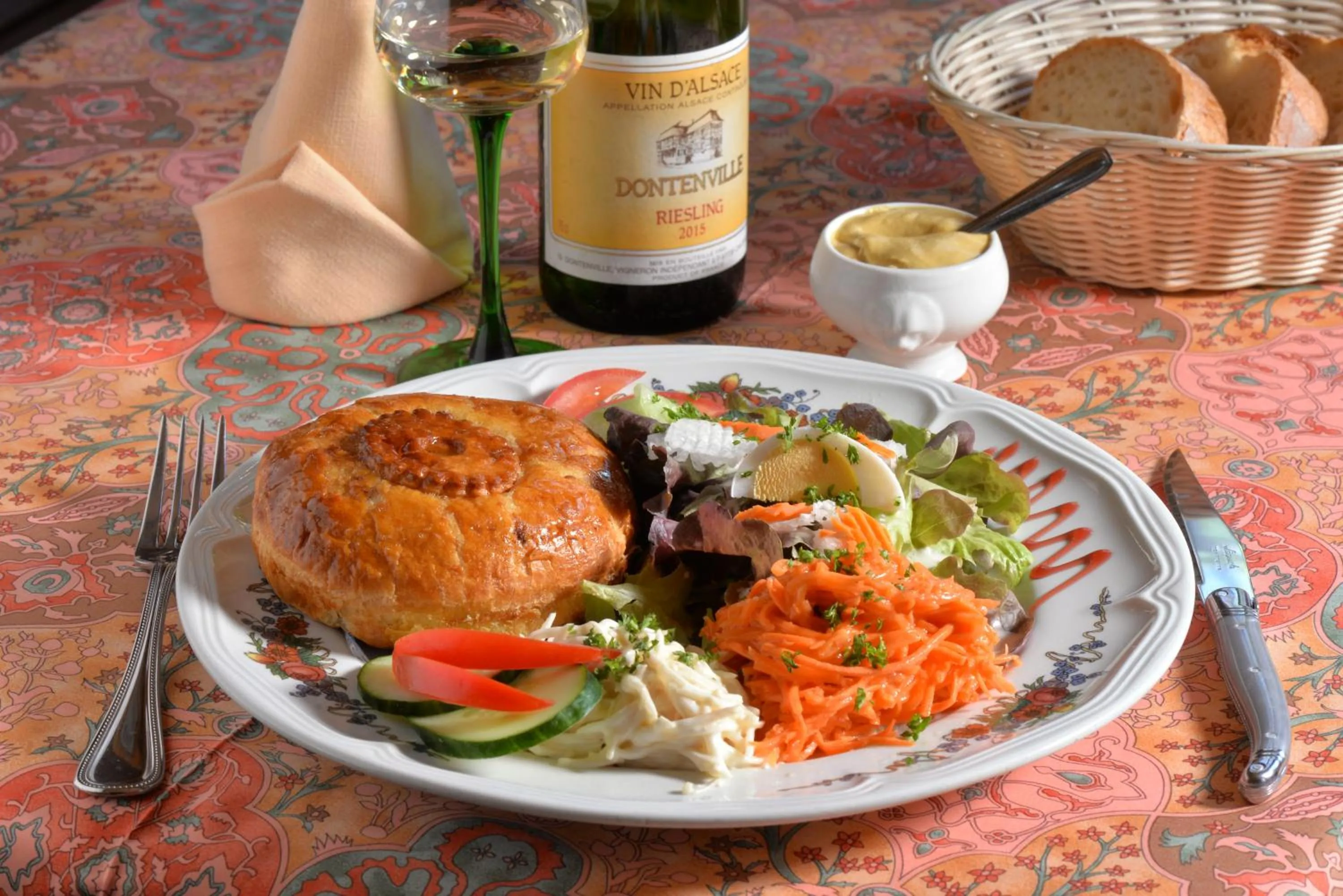 Food close-up in Hotel Restaurant Dontenville