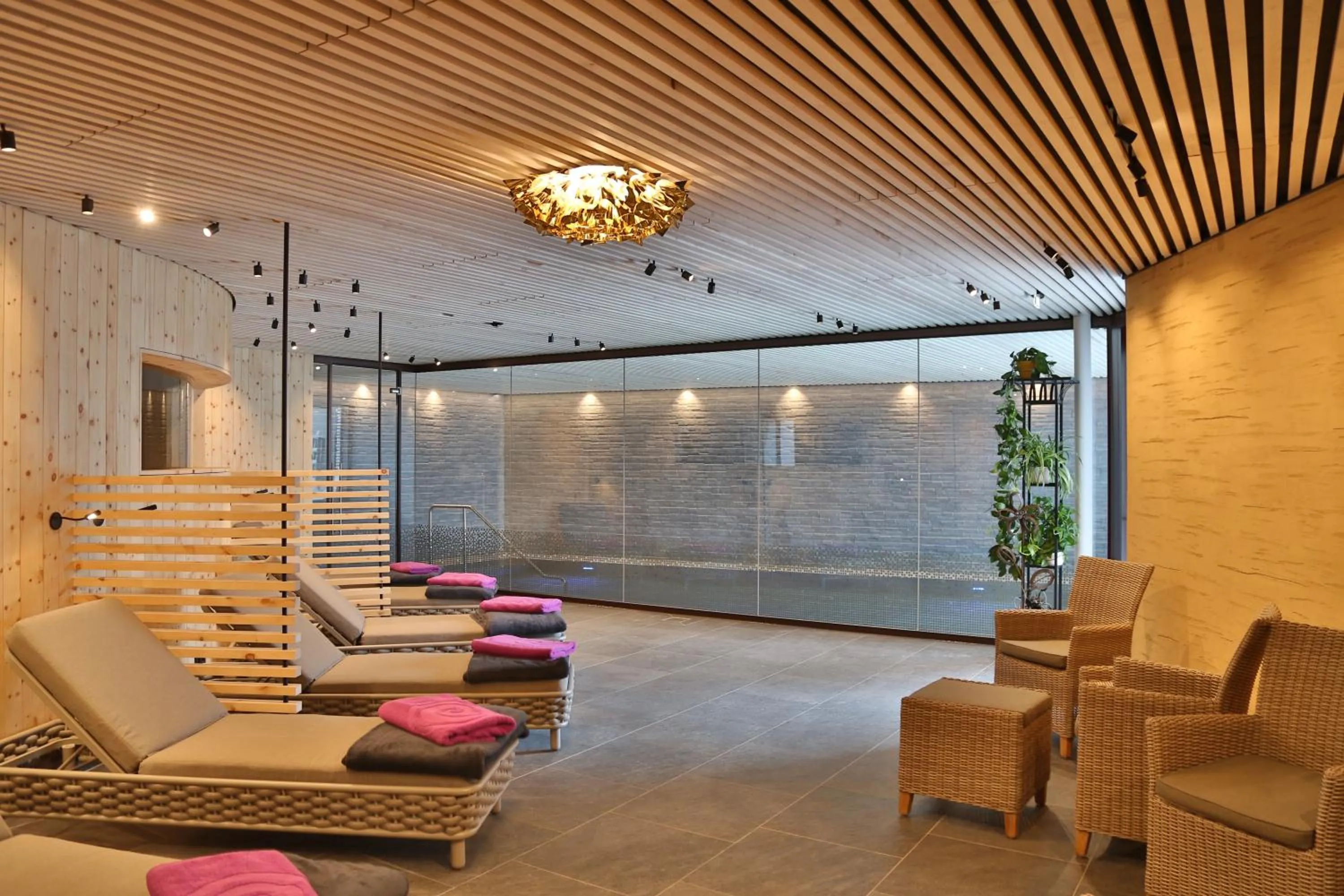 Hot Spring Bath in Hotel Appartement Roggal