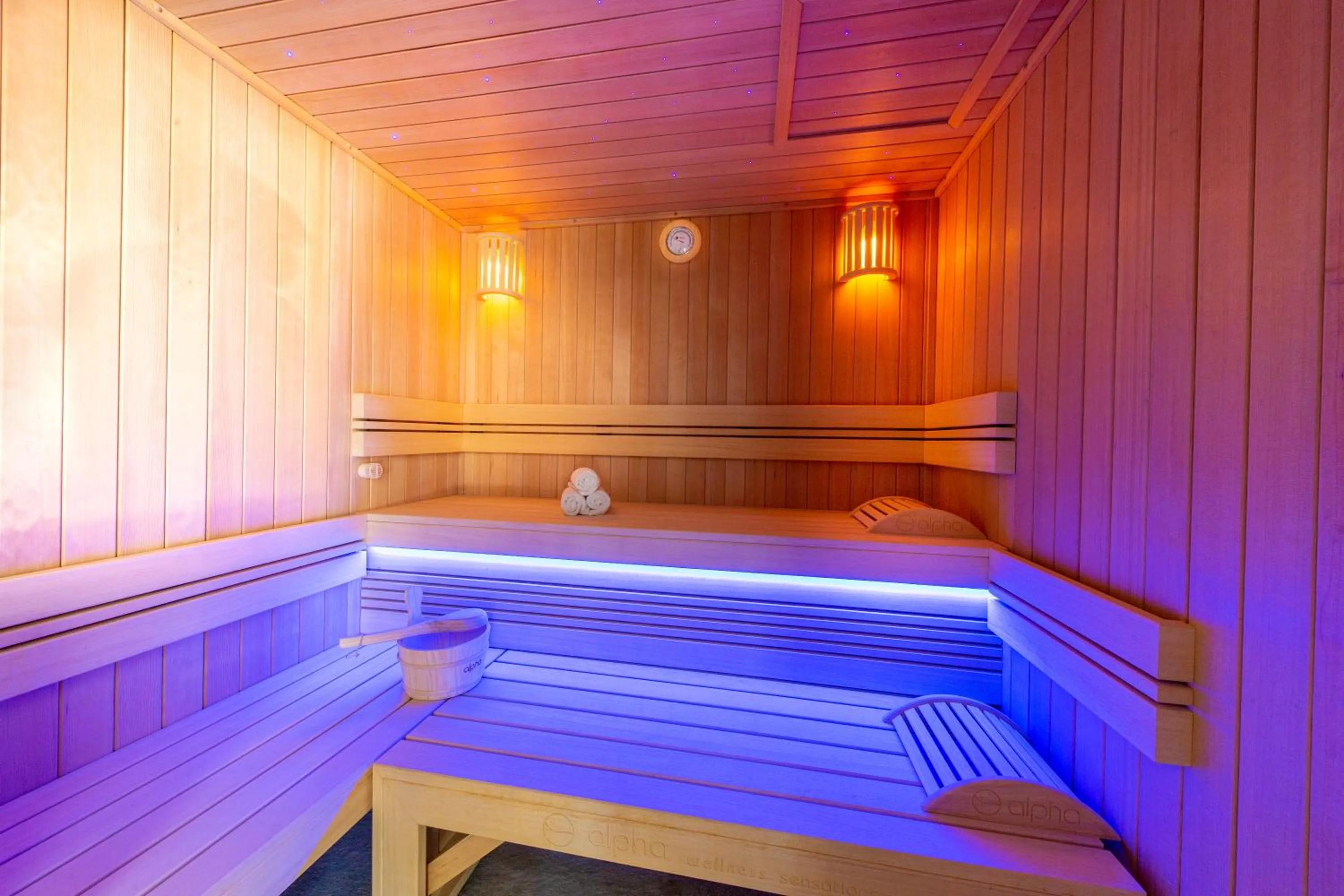 Sauna in Hôtel L'Escale - Piscine & SPA