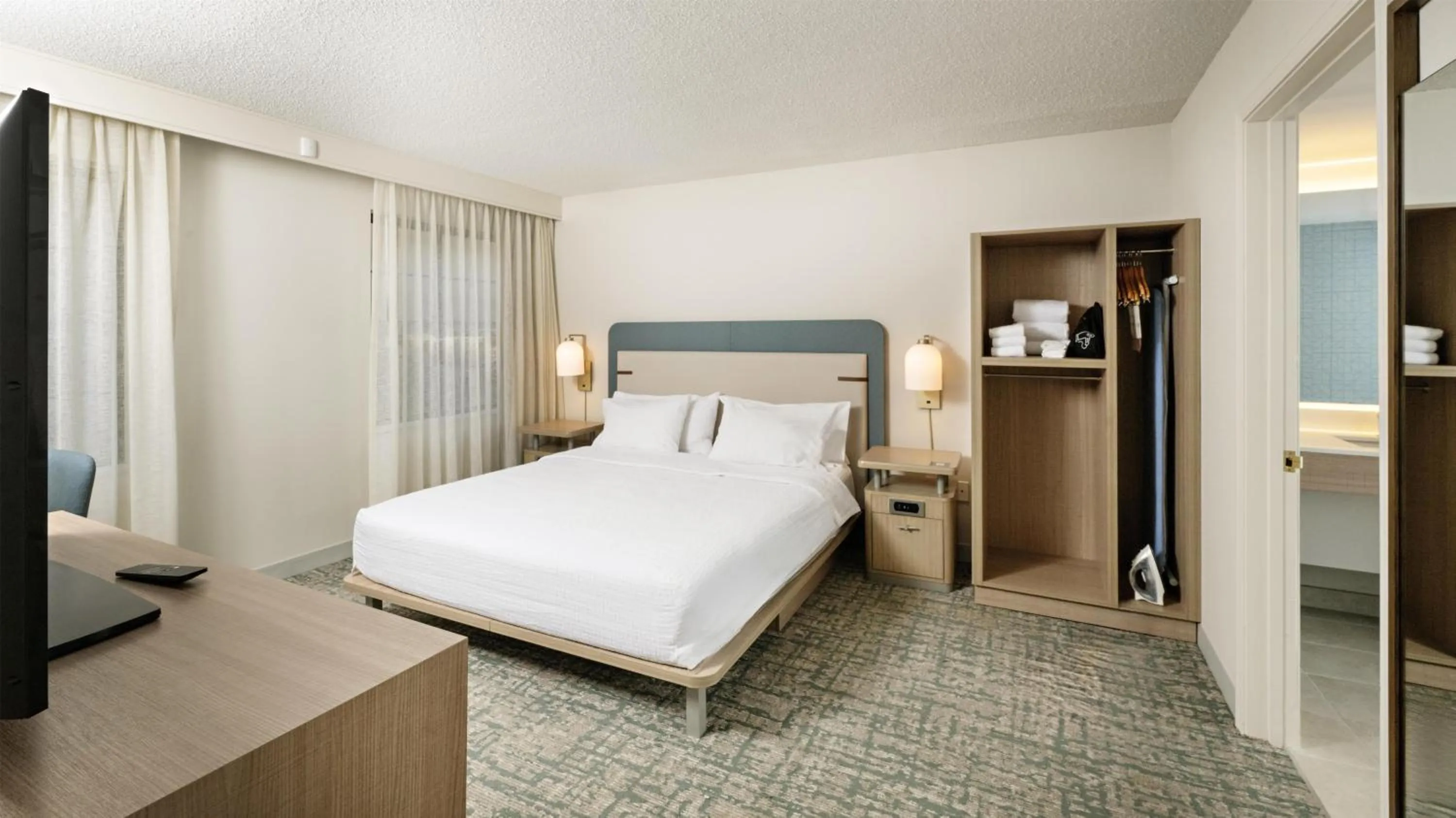 Bed in Homewood Suites by Hilton Atlanta Buckhead Pharr Road