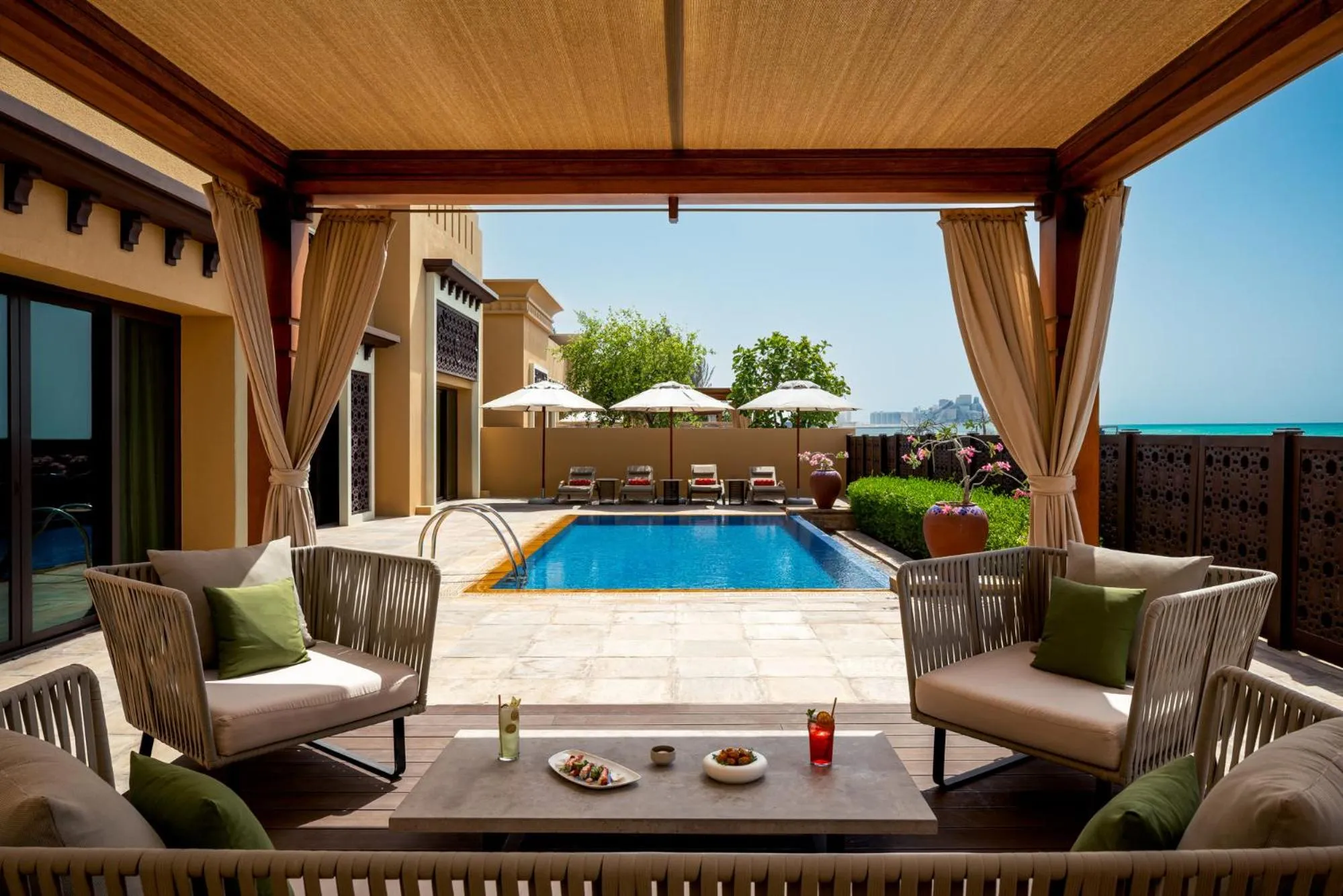 Pool view in Saadiyat Rotana Resort and Villas