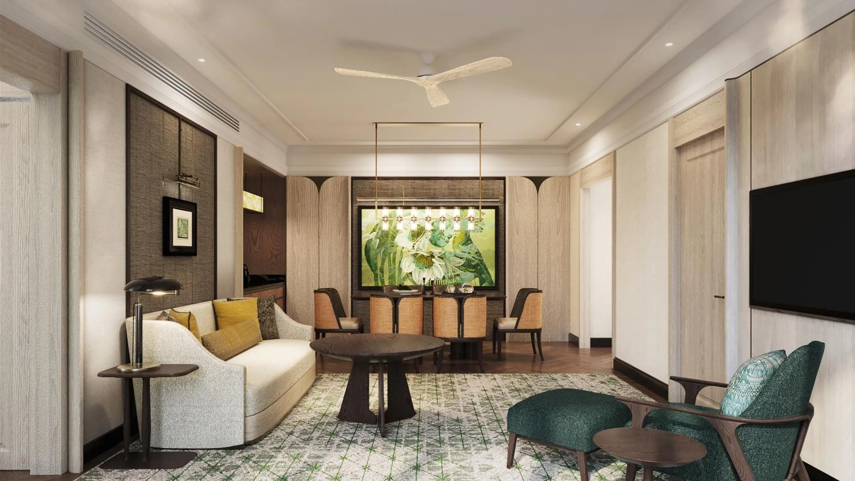 Seating area in Anantara Siam Bangkok Hotel