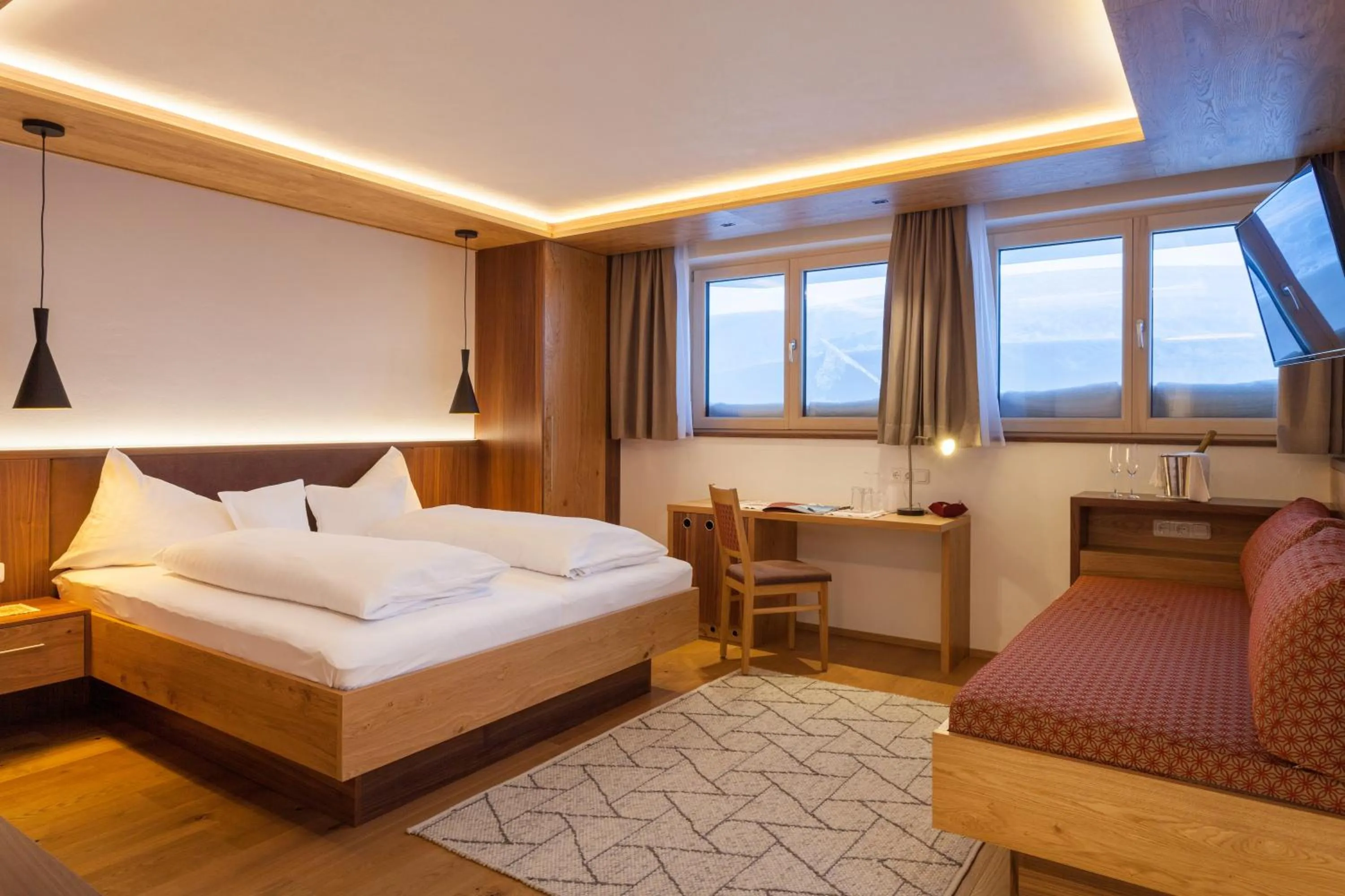 Bed in Gasthof Valluga