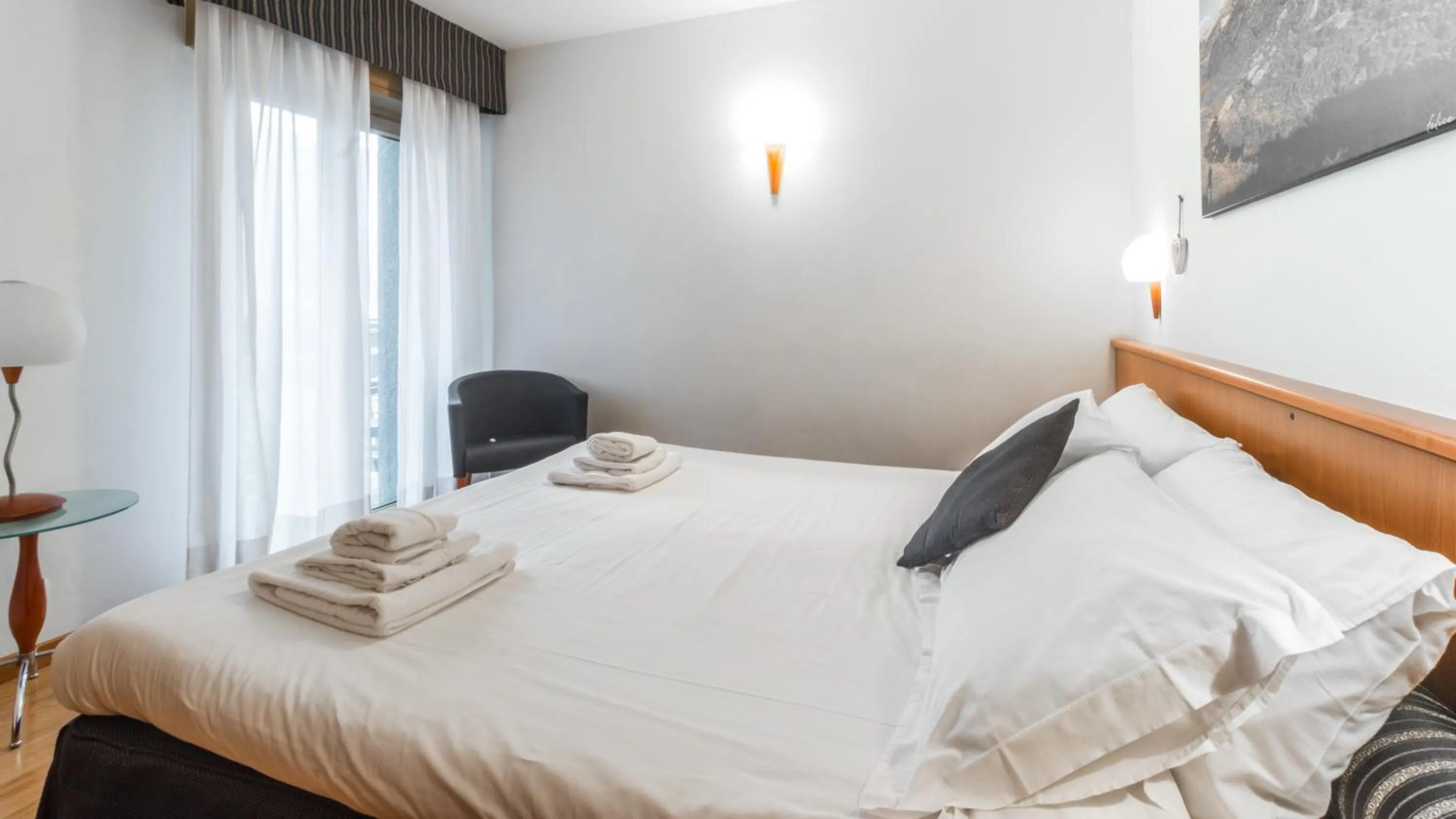 Bedroom, Bed in Residence Pizzo Scalino