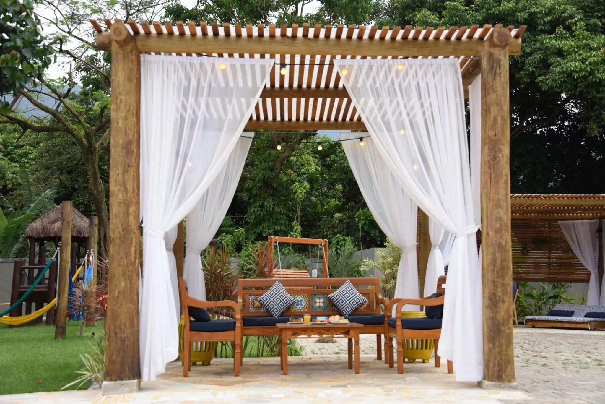 Seating area in Pousada Porto Mare