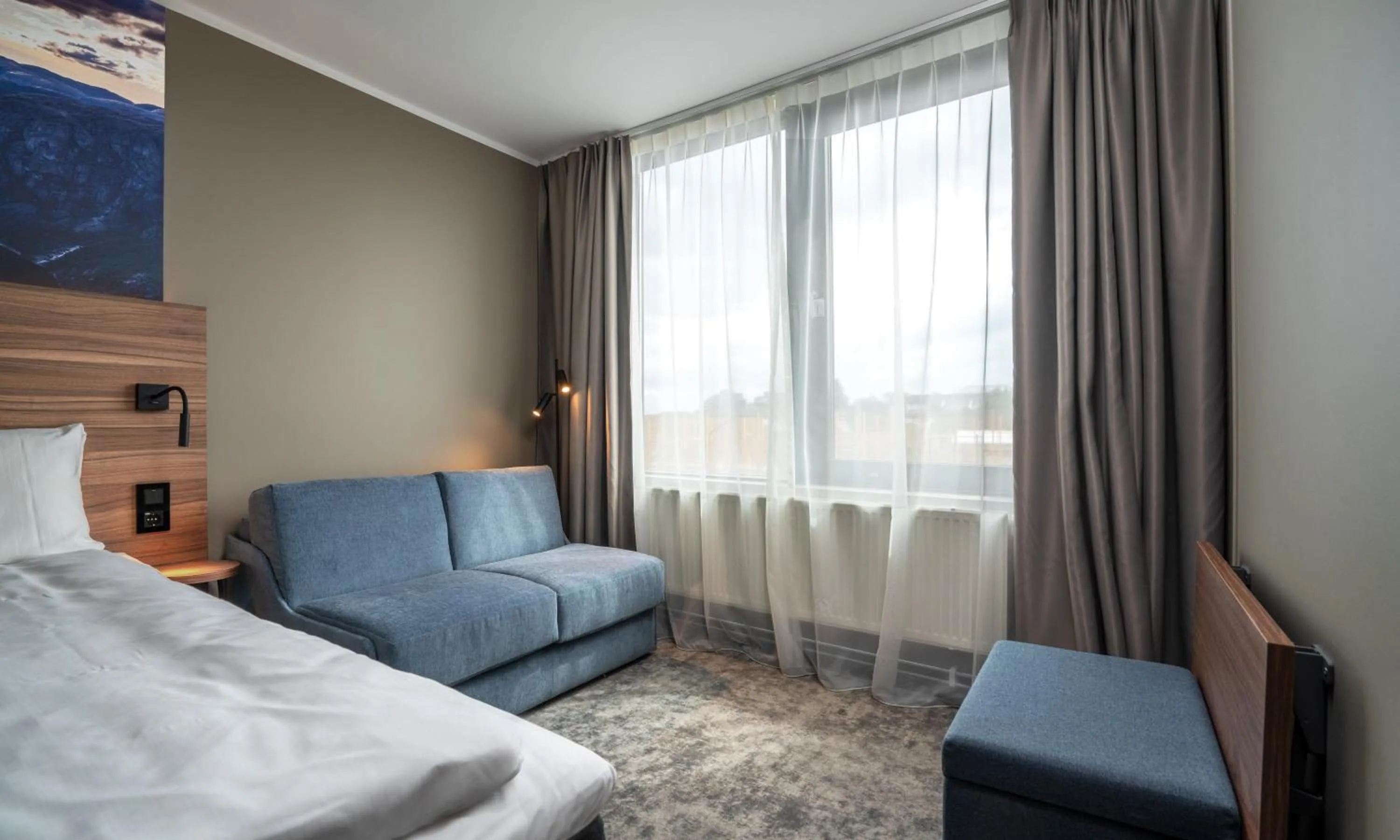 Seating area, Bed in Thon Partner Stavanger Forum Hotel