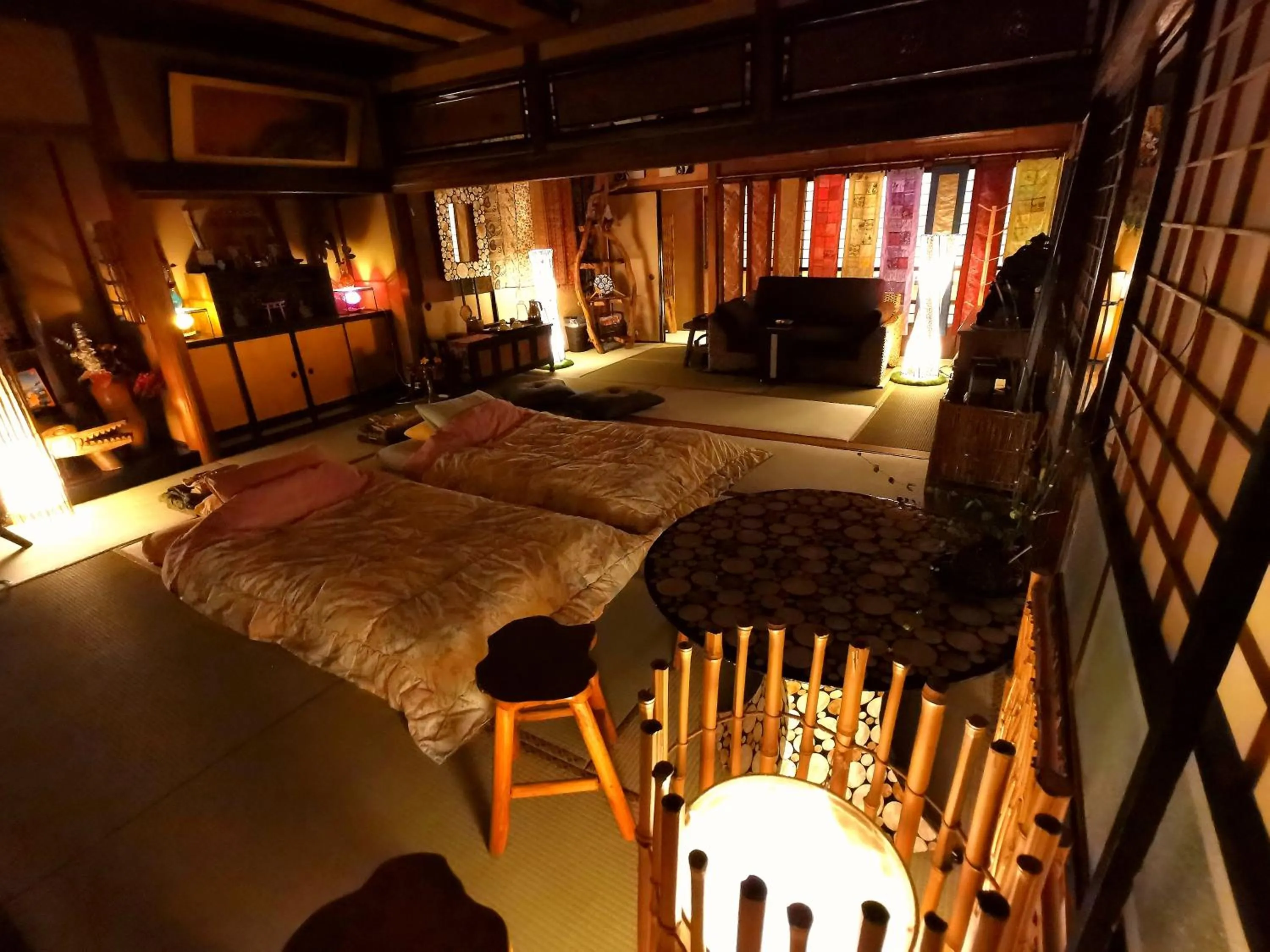 Photo of the whole room, Bed in Kominka Mitsuhama Ryokan