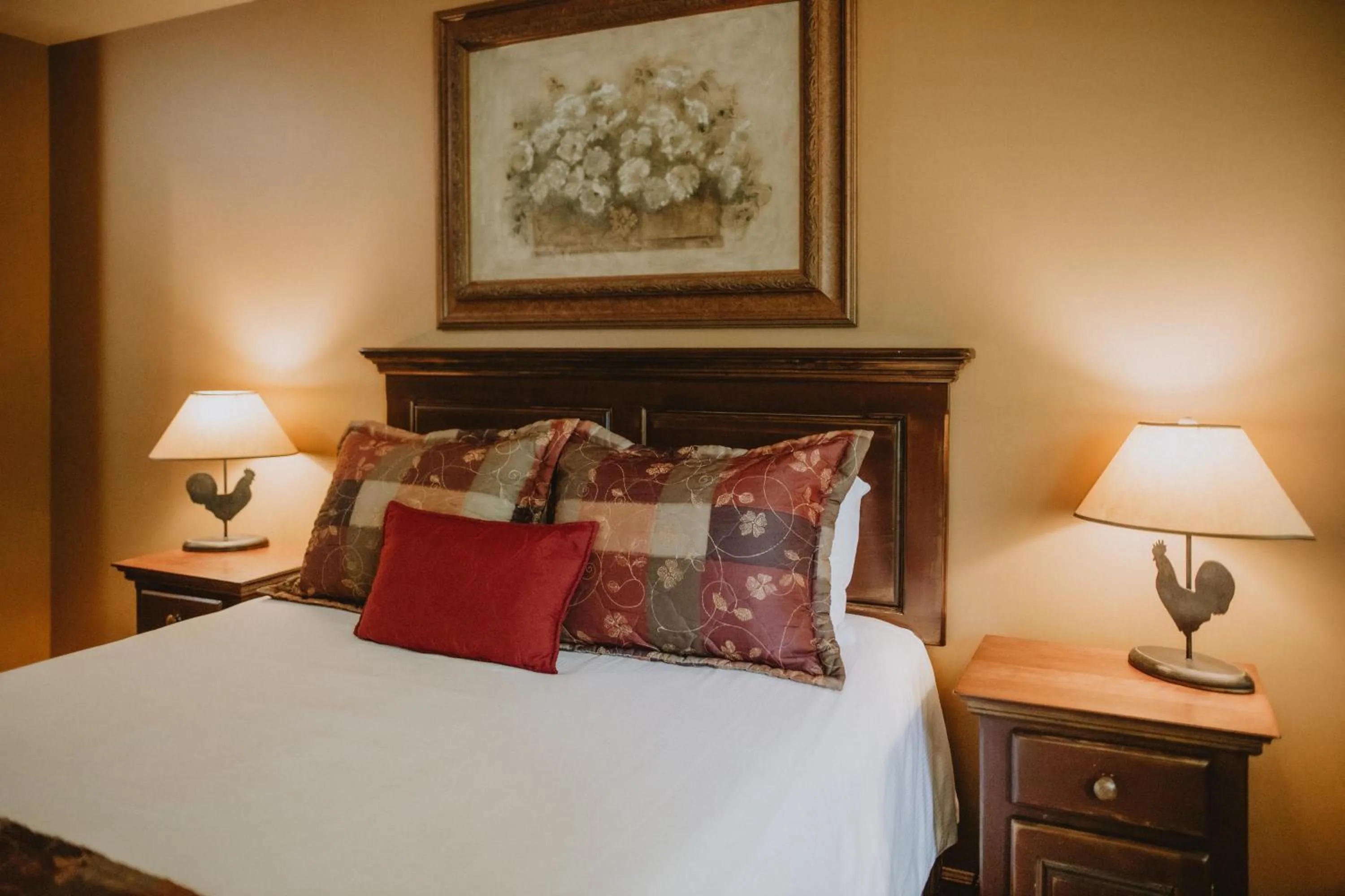 Bed in Auberge du Lac Morency