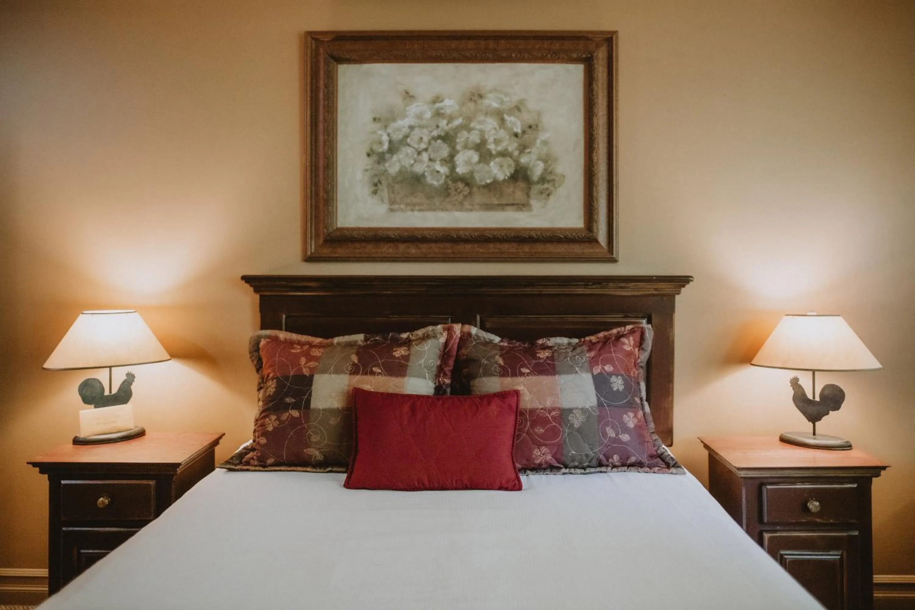 Bed in Auberge du Lac Morency