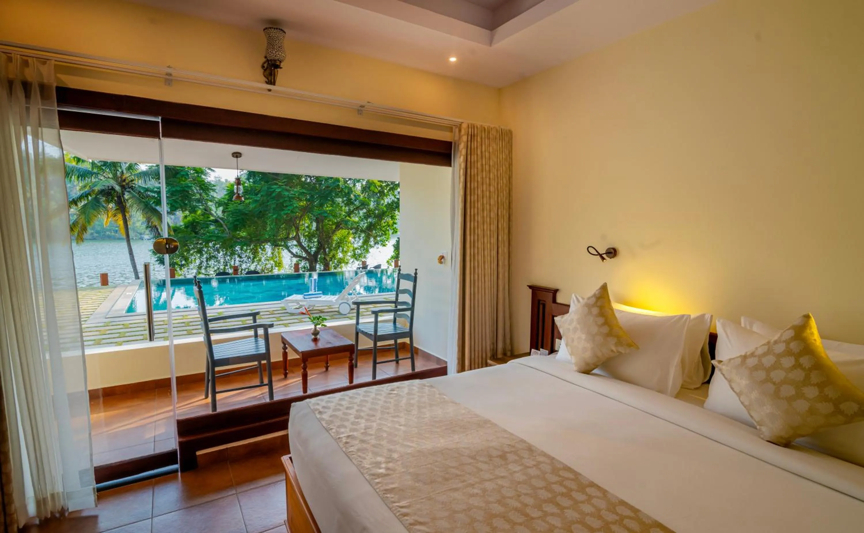 Bedroom, Bed in Fragrant Nature Backwater Resort & Ayurveda Spa Kollam