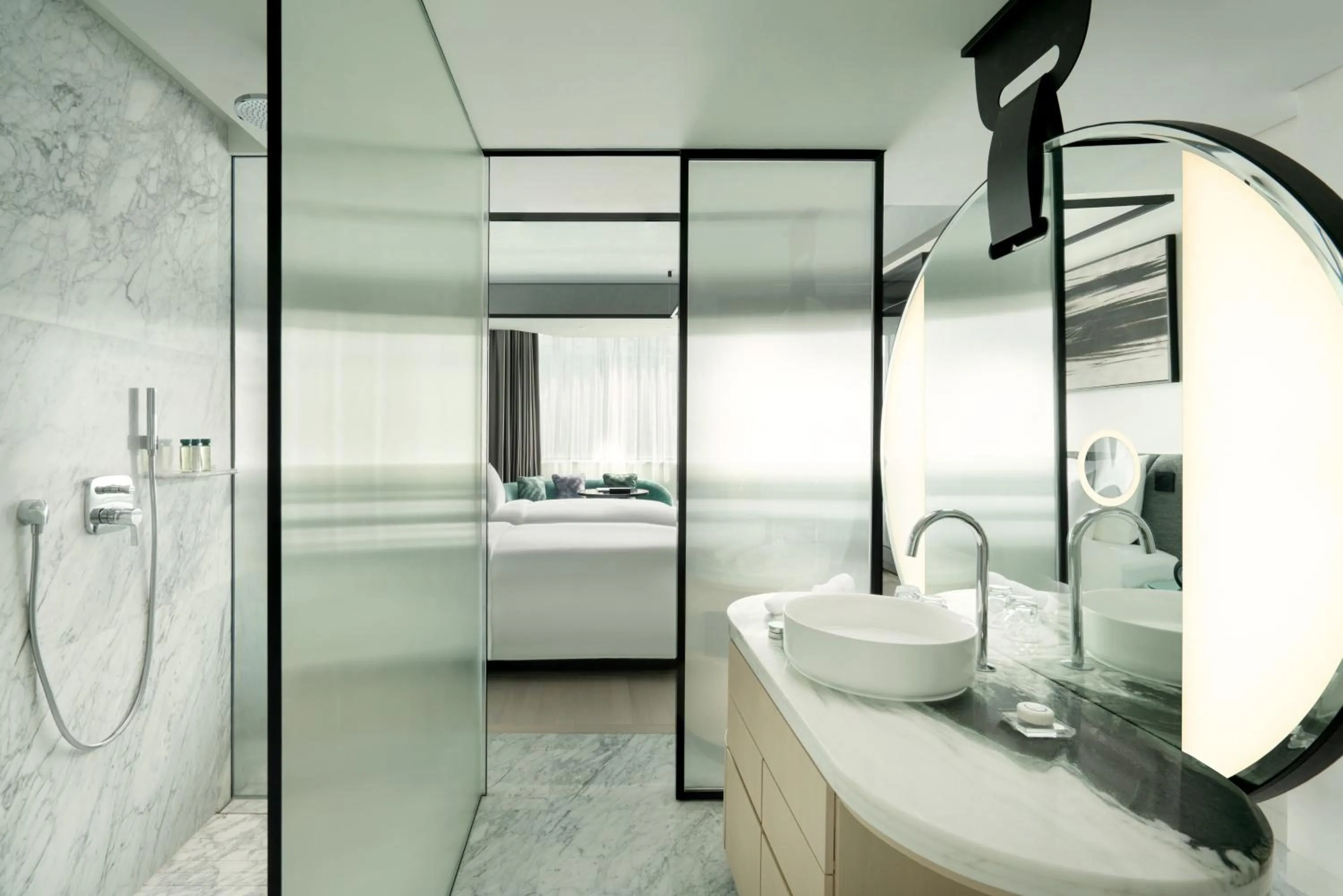 Bathroom, Bed in Kempinski Hotel Chengdu-City Center