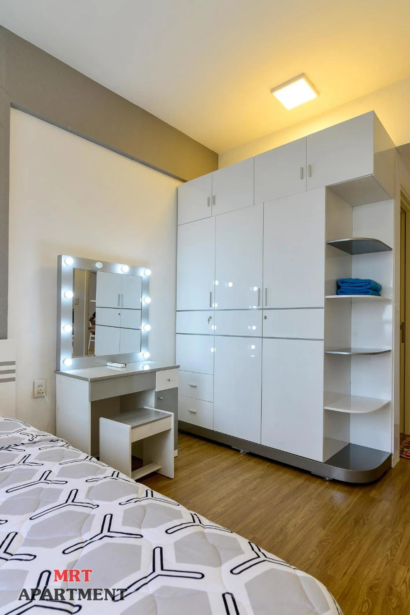 Bed in MRT Apartment In Masteri Thao Dien