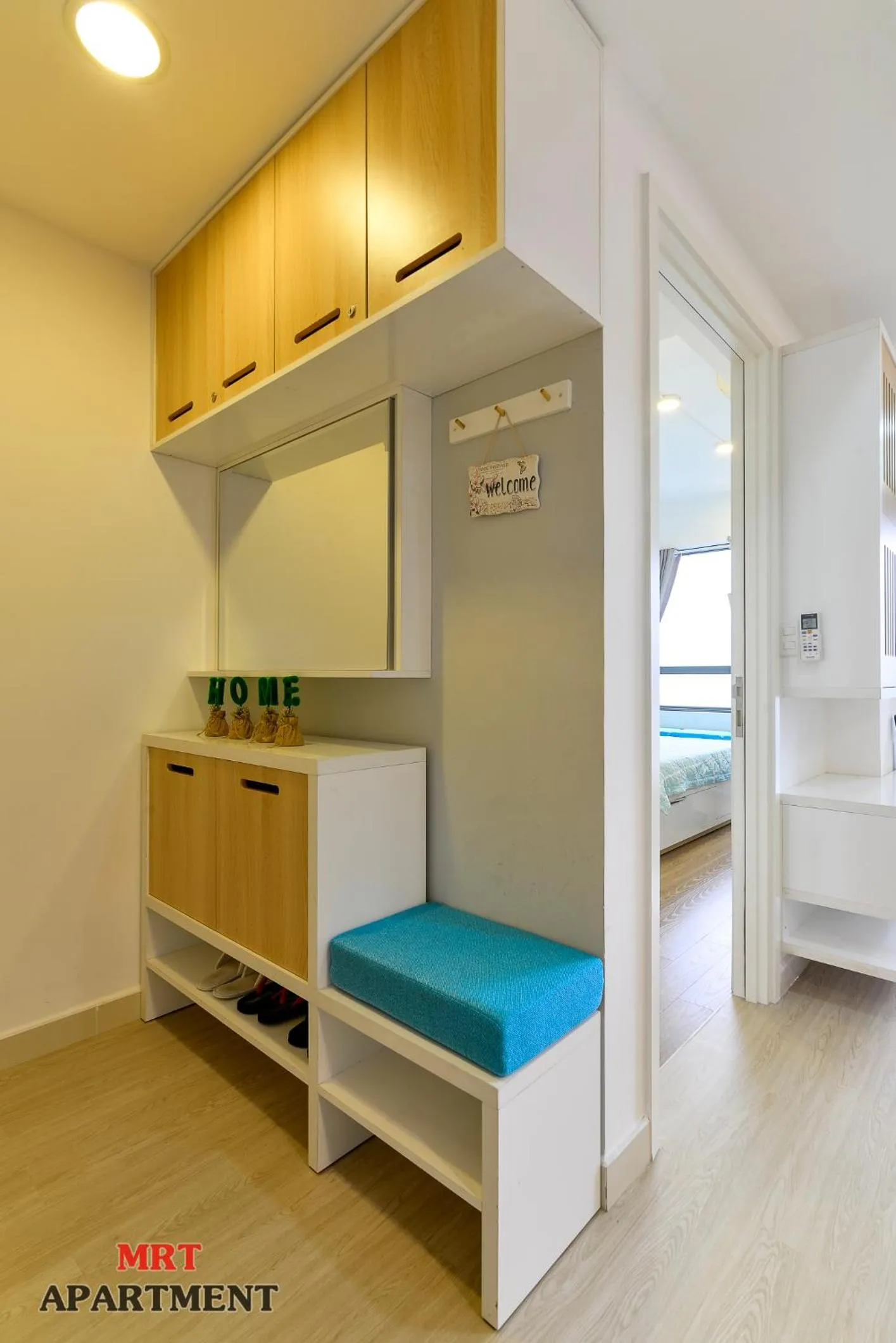 Bed in MRT Apartment In Masteri Thao Dien