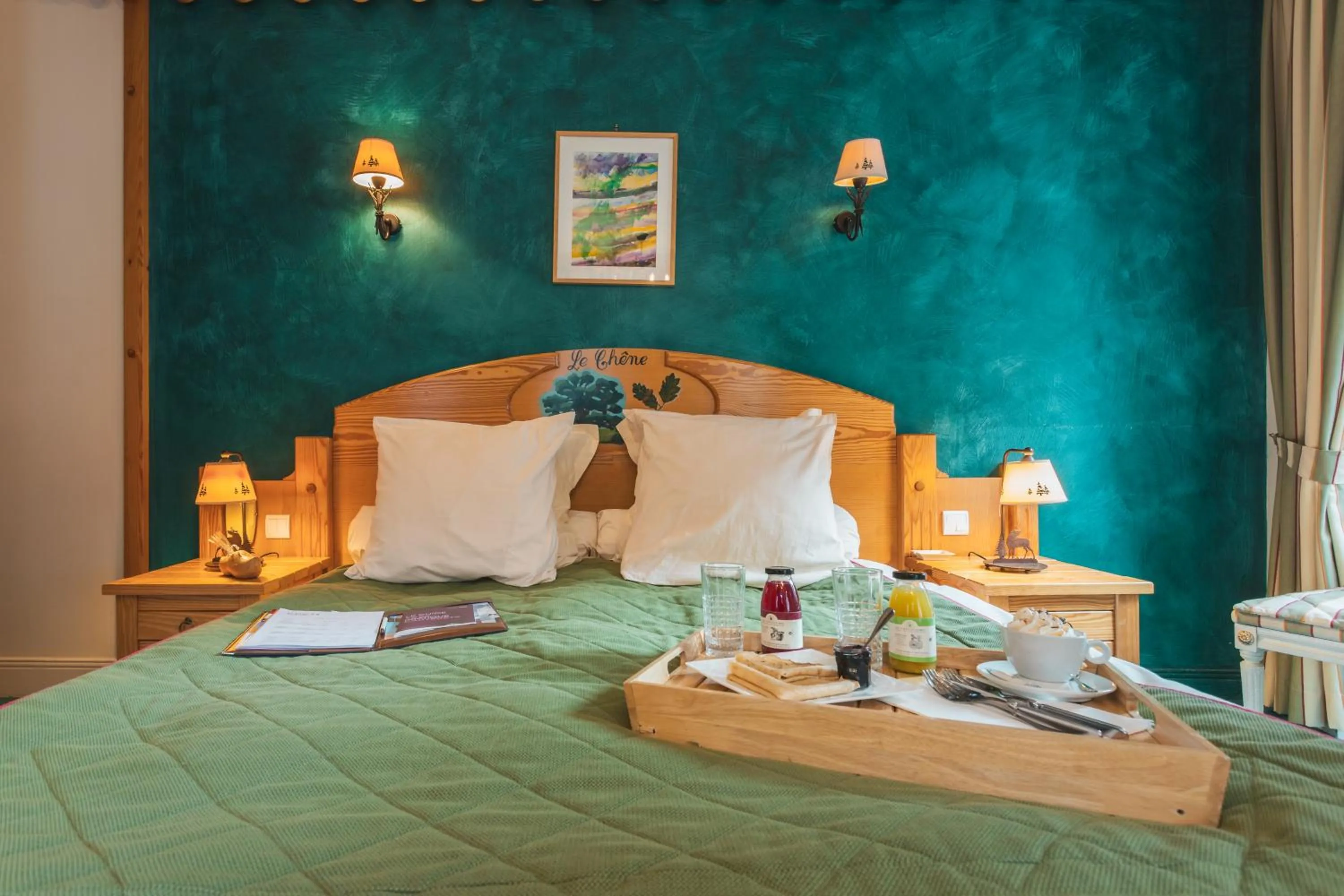 Bedroom, Bed in Hôtel Le Bois Joli