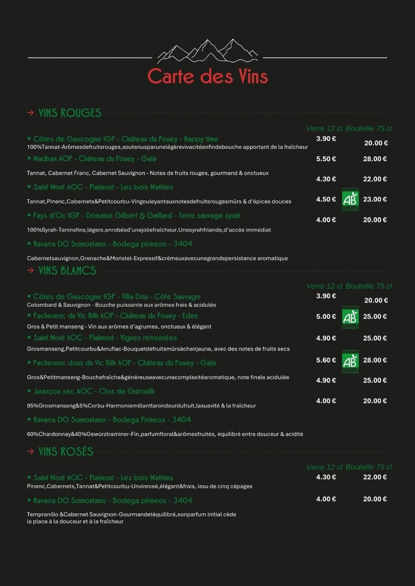 Drinks in Hôtel Le Bois Joli