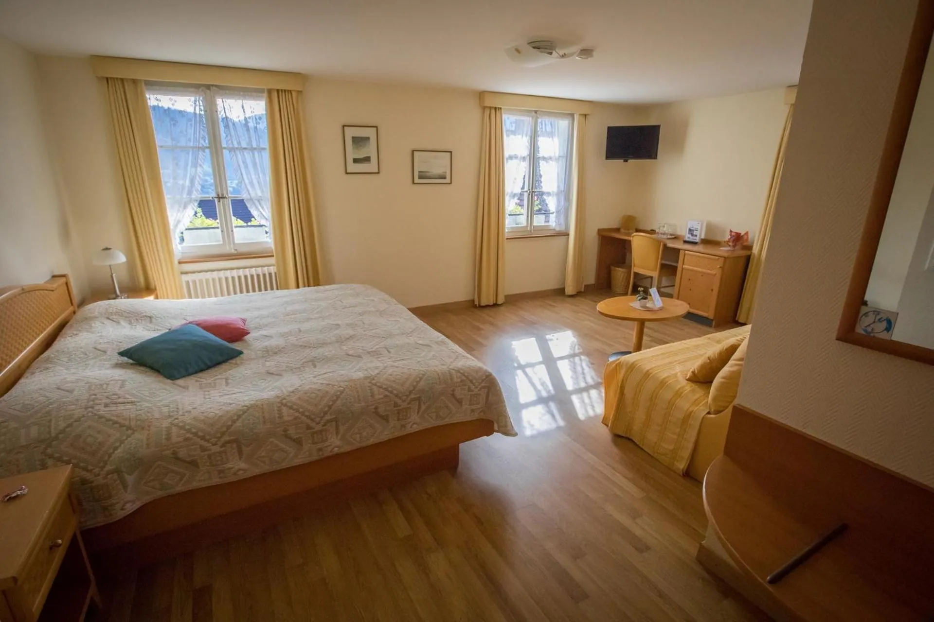 Bed in Hôtel Restaurant le Gruyérien