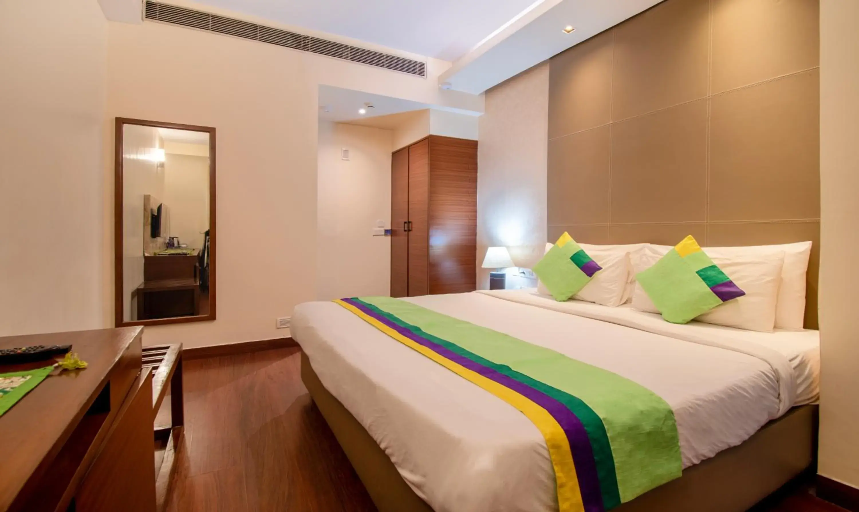 Bedroom, Bed in Treebo Cabana Bedroom, Bed in Treebo Cabana