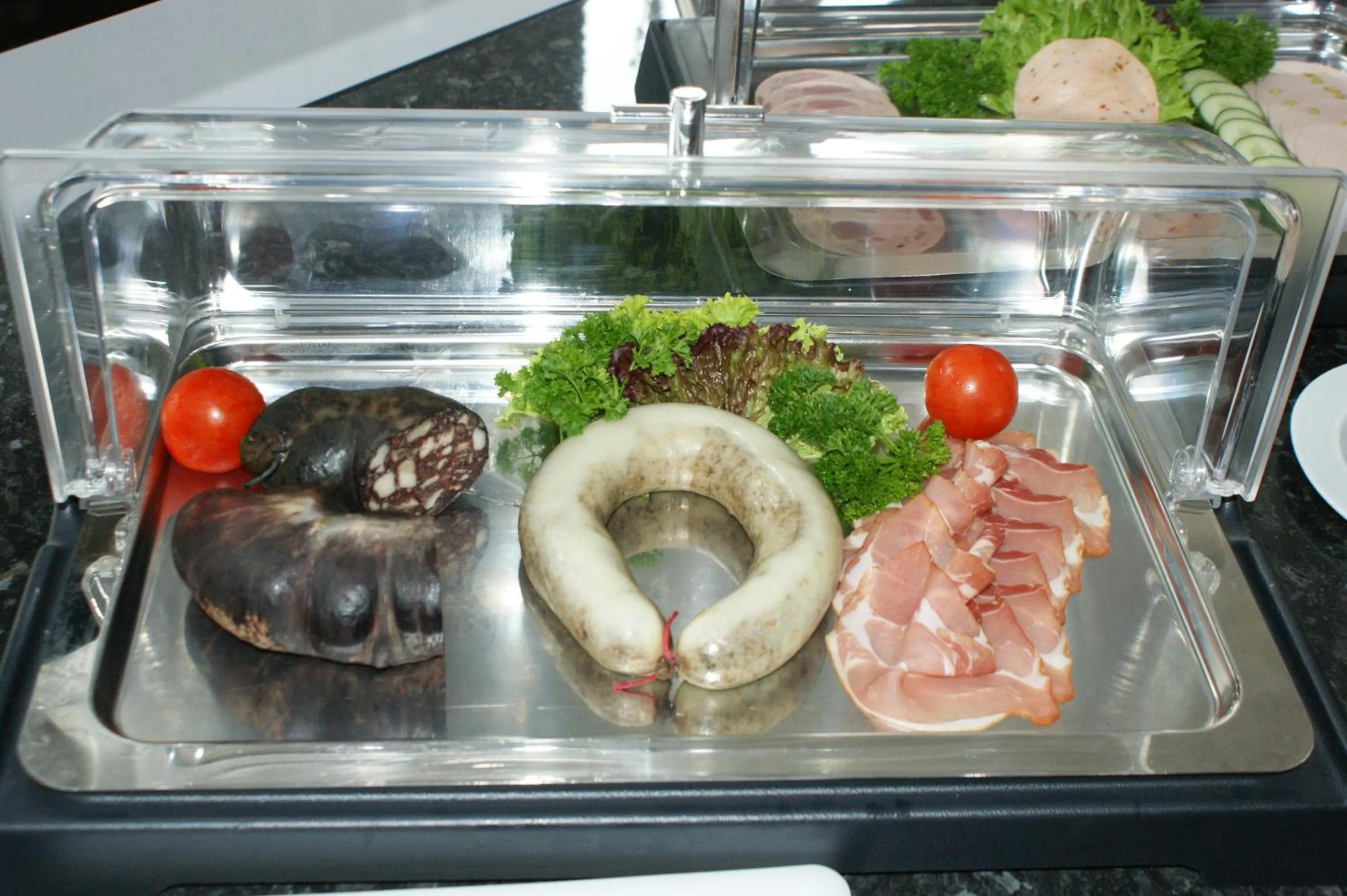 Food close-up in Hotel am Rosenplatz,24 Stunden Check in, Küche, kostenfreie Parkplätze