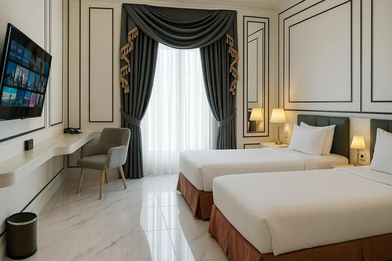 Bed in The Grantage Hotel & Sky Lounge Bed in The Grantage Hotel & Sky Lounge