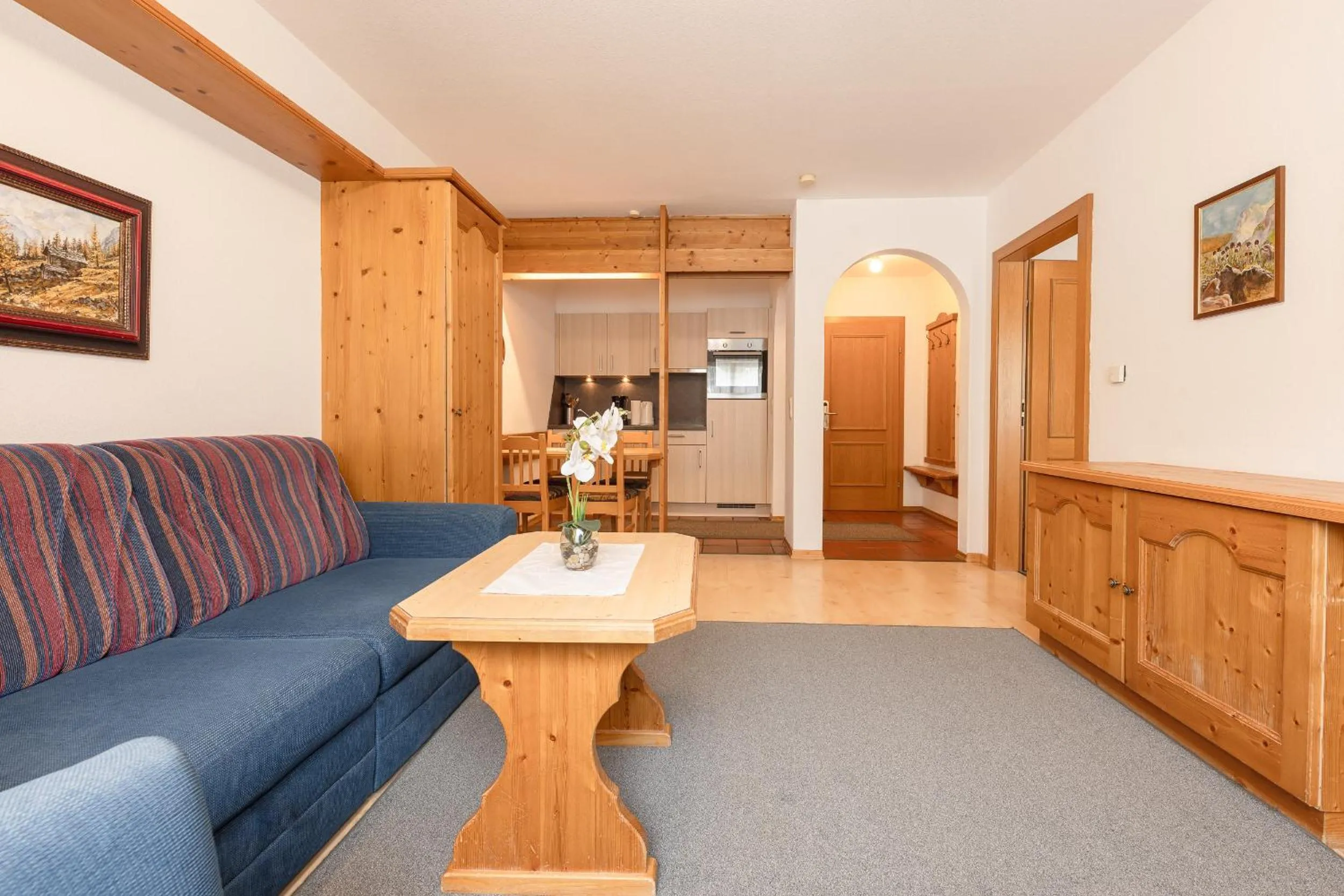 Kitchen or kitchenette in Aparthaus Camping Stubai