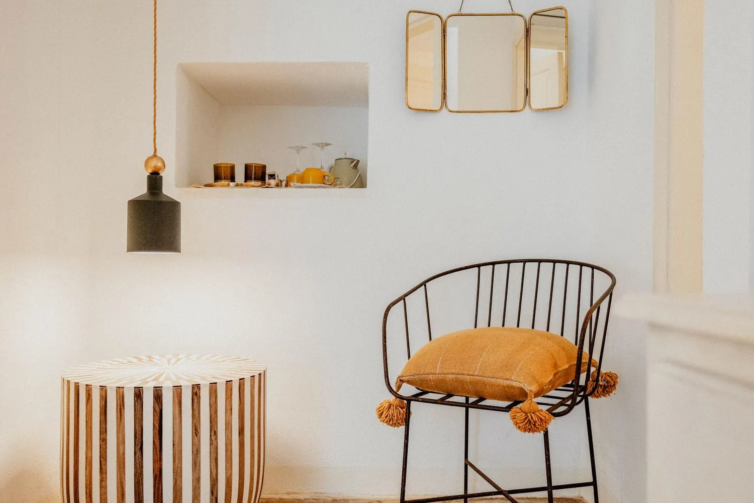 Seating area in Masseria Li Foggi