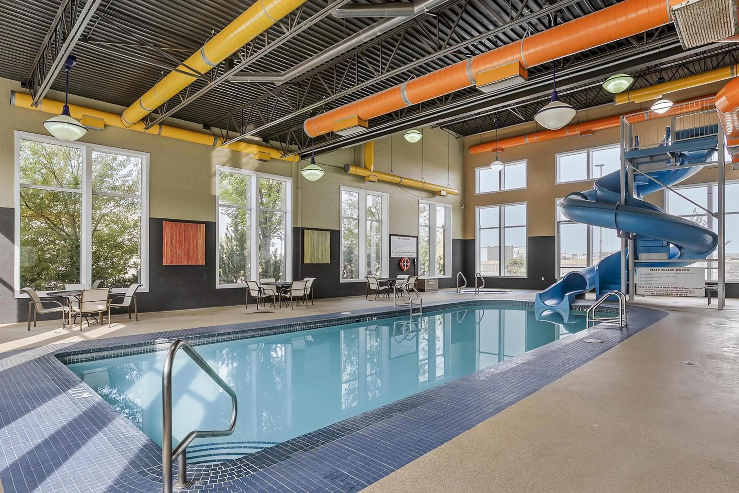 Pool view in Best Western Blairmore