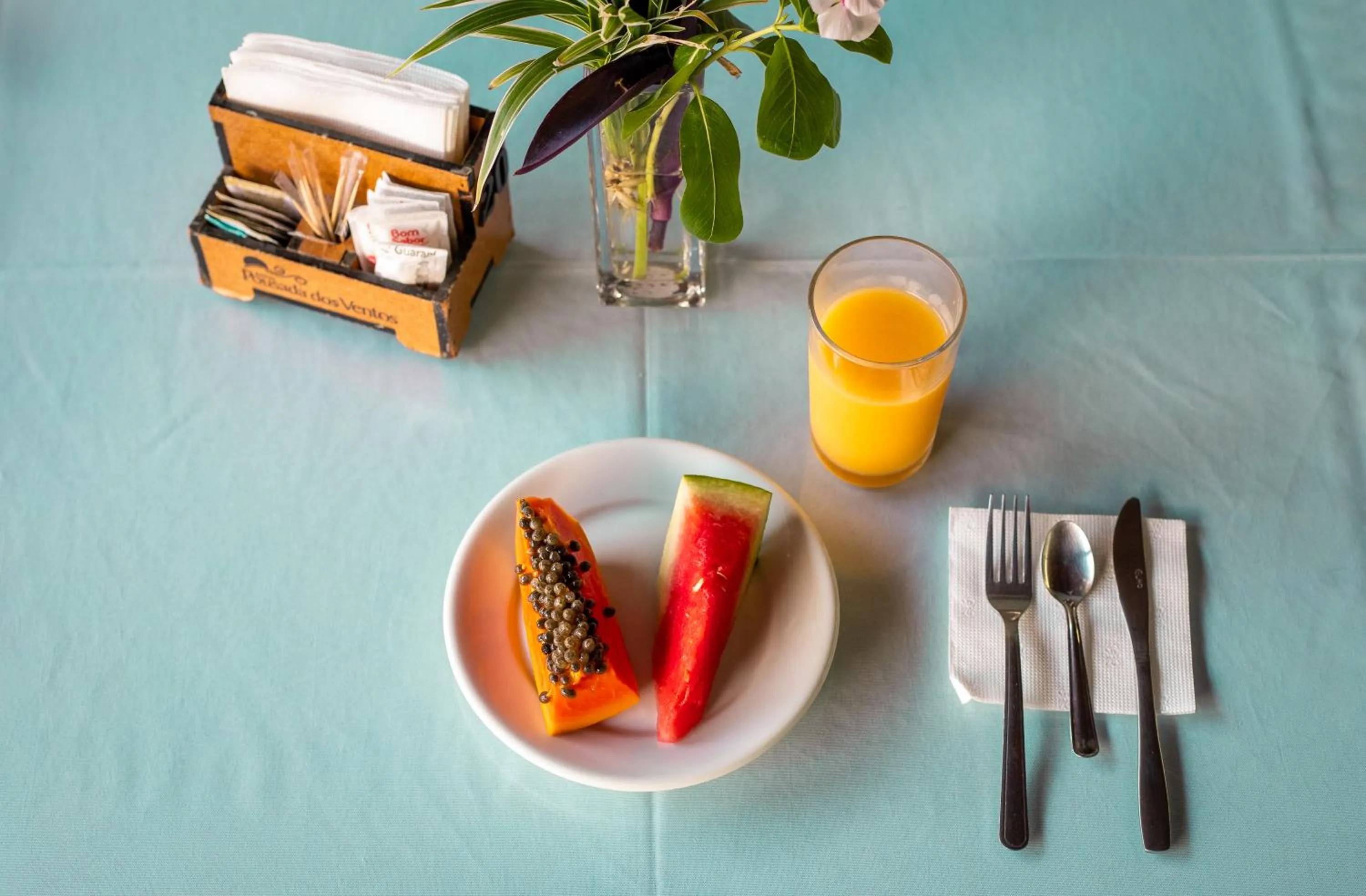 Continental breakfast in Hotel Pousada Dos Ventos