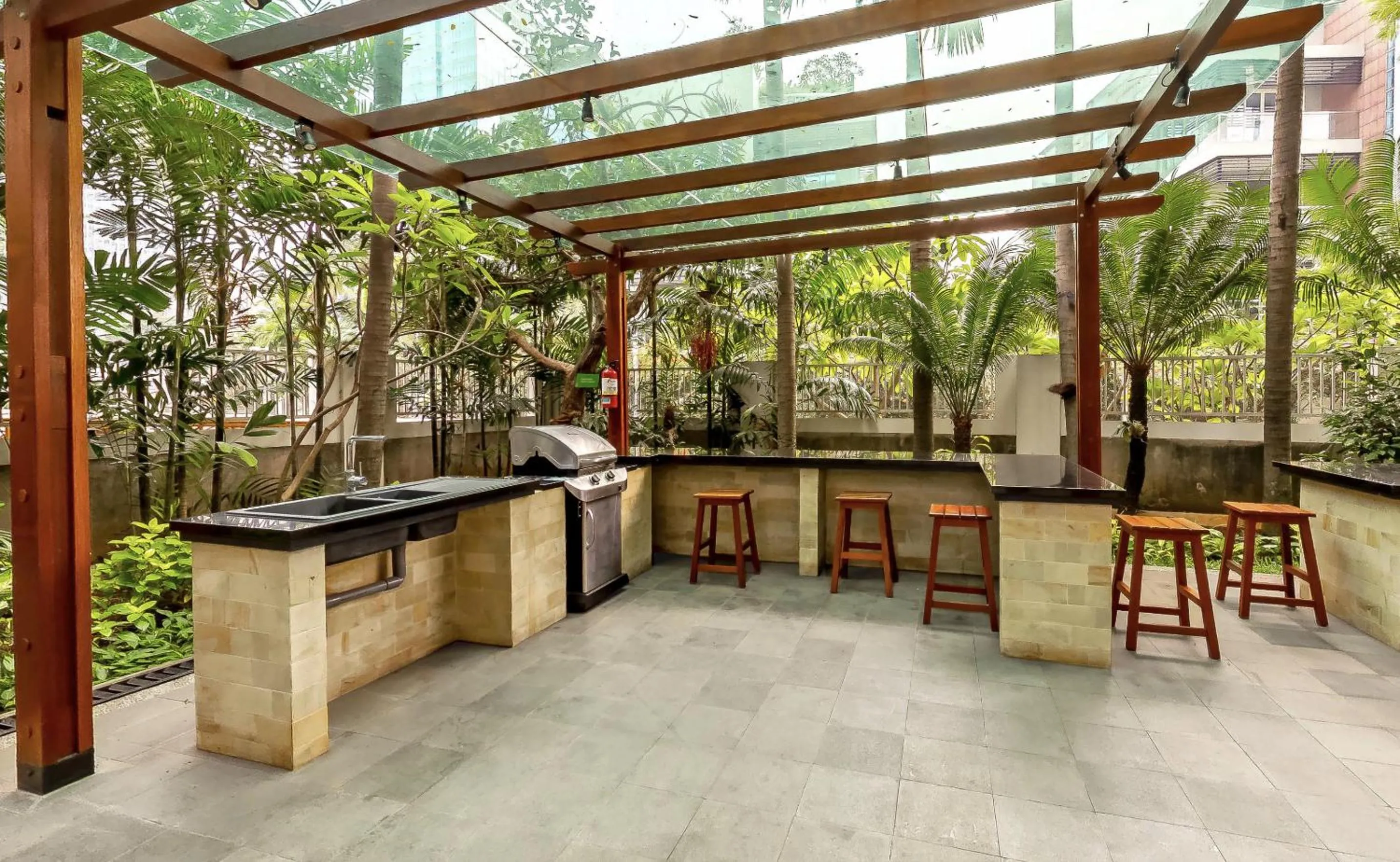 BBQ facilities in Fraser Residence Sudirman Jakarta