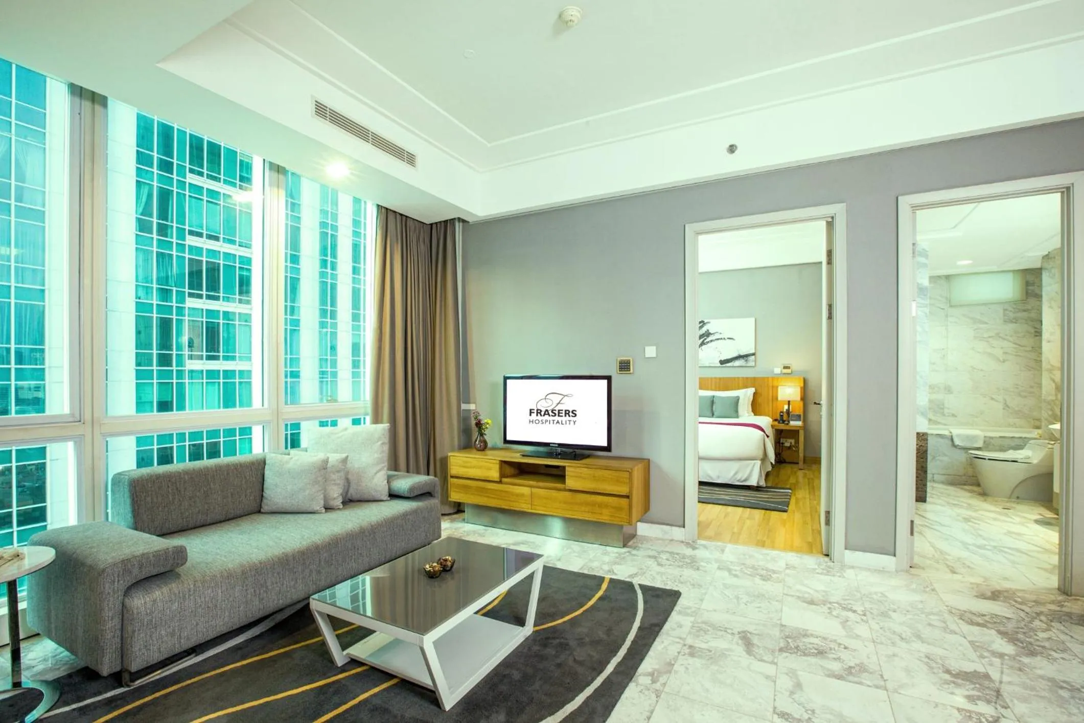 Living room in Fraser Residence Sudirman Jakarta